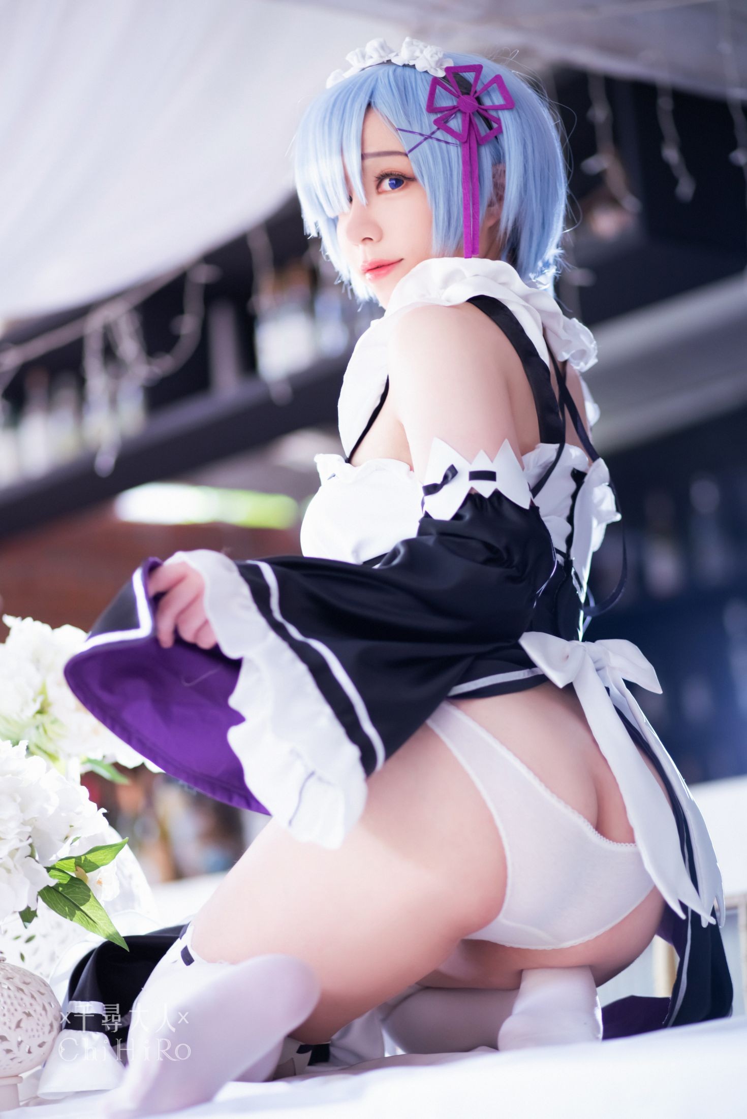 美女动漫博主千寻性感Cosplay写真蕾姆Rem (41)