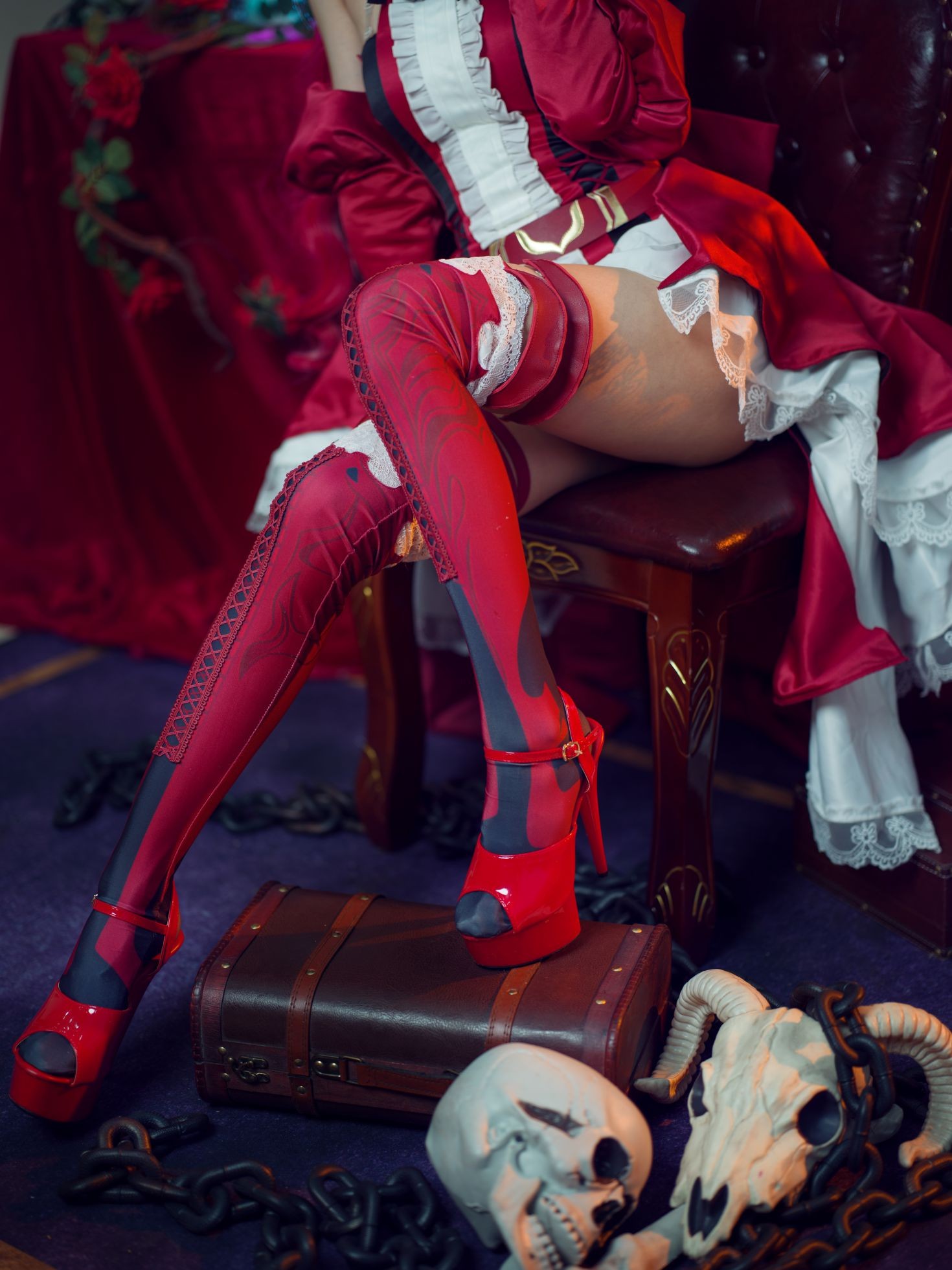 美女动漫博主阿包也是兔娘性感Cosplay写真FATE妖精骑士崔斯坦 (8)