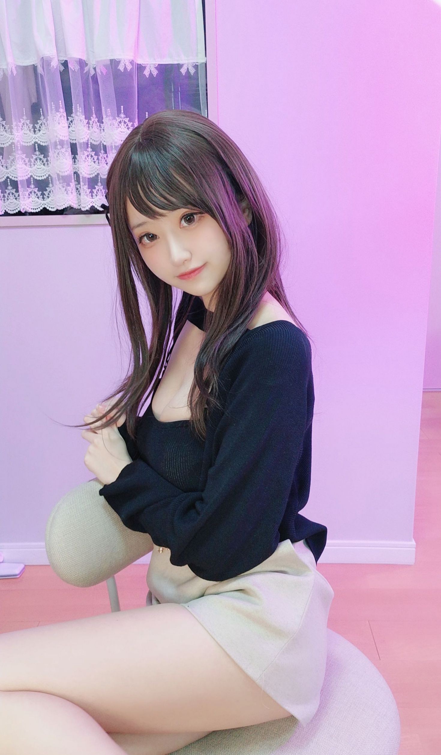 美女动漫博主千阳ちよ性感Cosplay写真毛衣 (12)