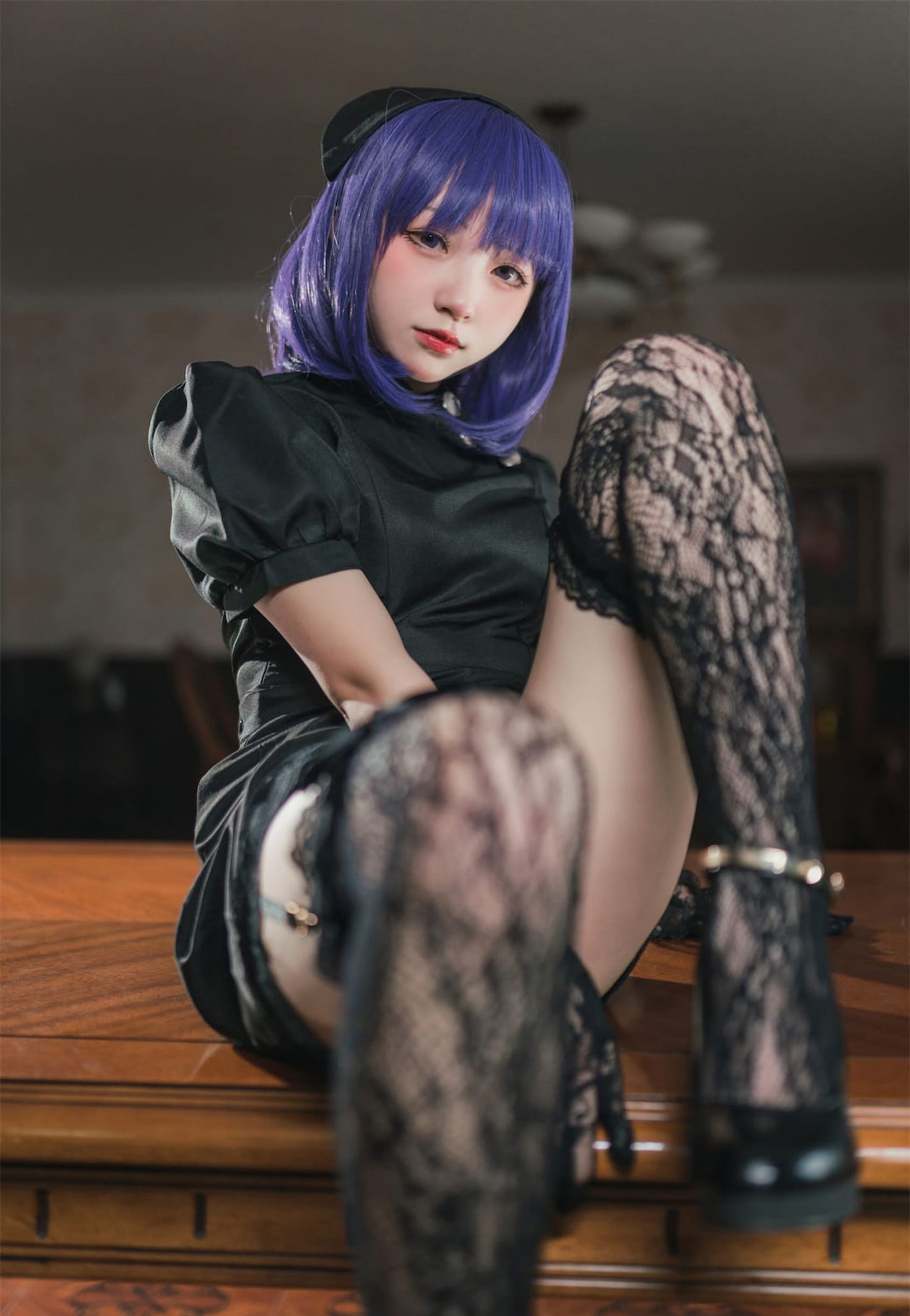 美女动漫博主花铃性感Cosplay写真黑江雫护士 (5)