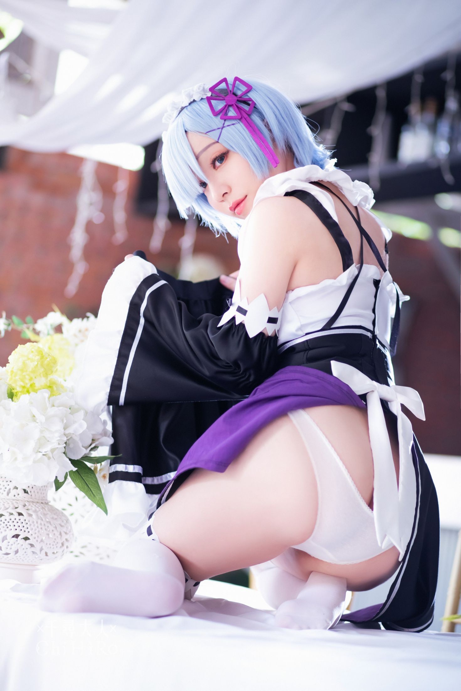 美女动漫博主千寻性感Cosplay写真蕾姆Rem (40)