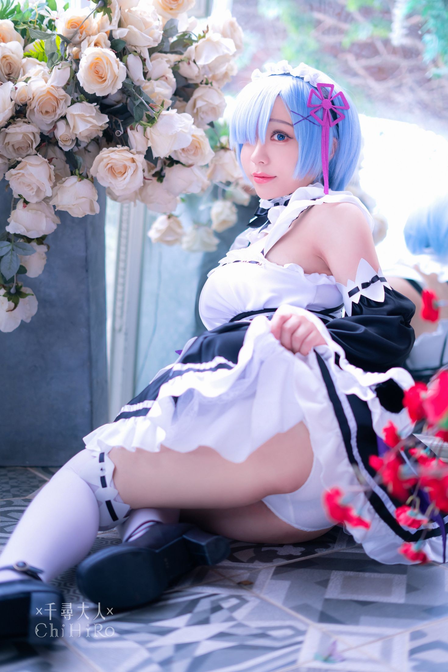 美女动漫博主千寻性感Cosplay写真蕾姆Rem (31)