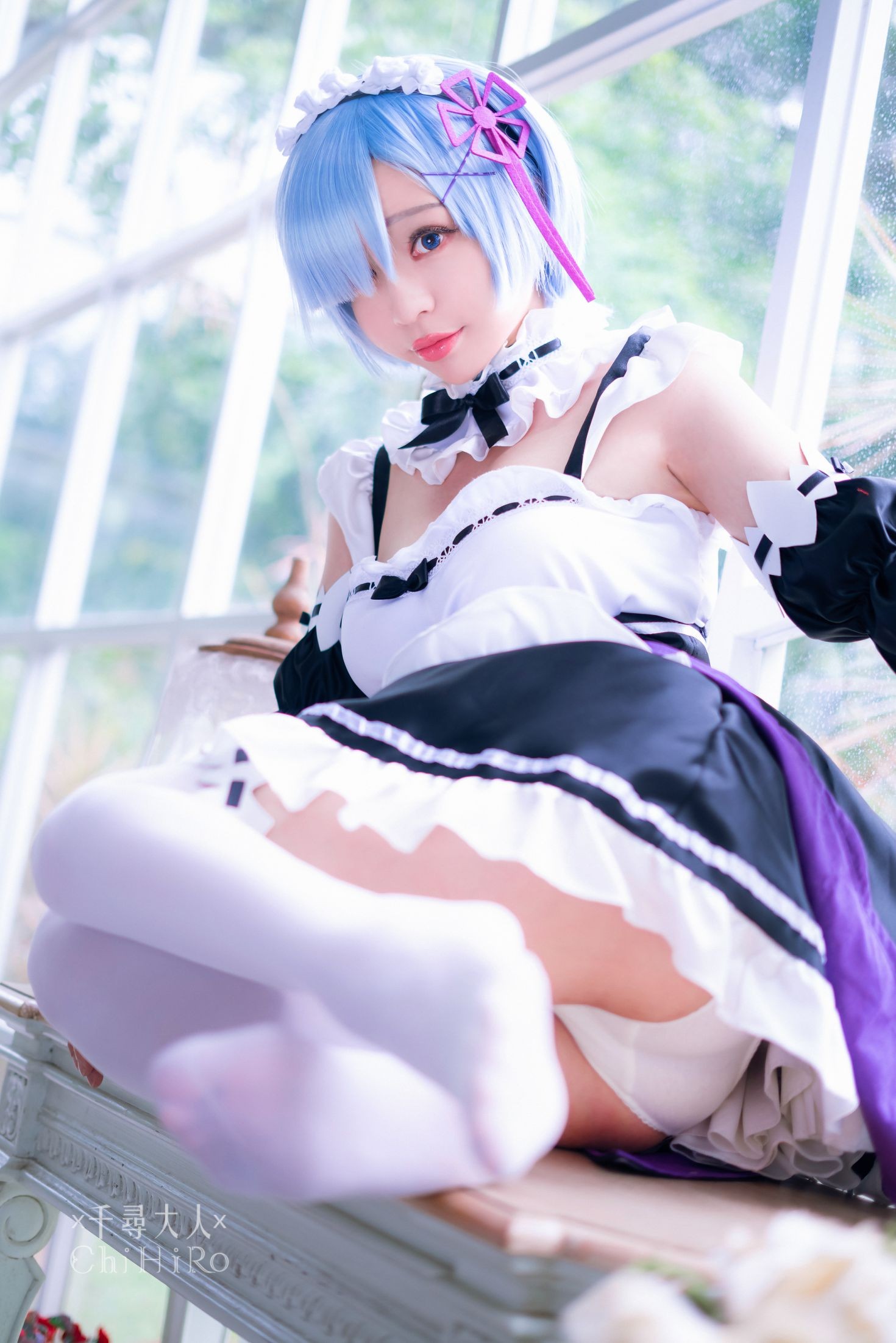 美女动漫博主千寻性感Cosplay写真蕾姆Rem (35)