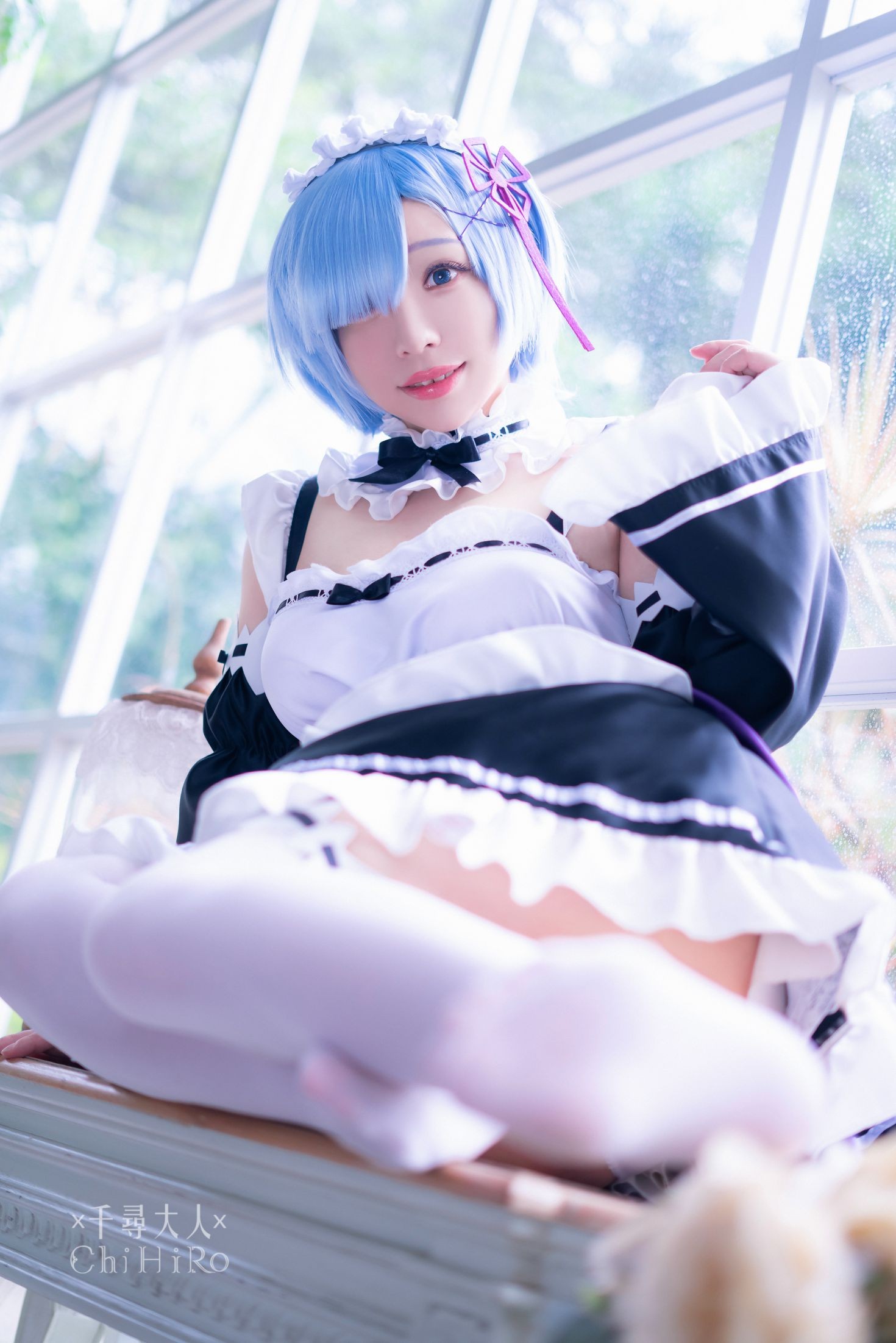 美女动漫博主千寻性感Cosplay写真蕾姆Rem (36)