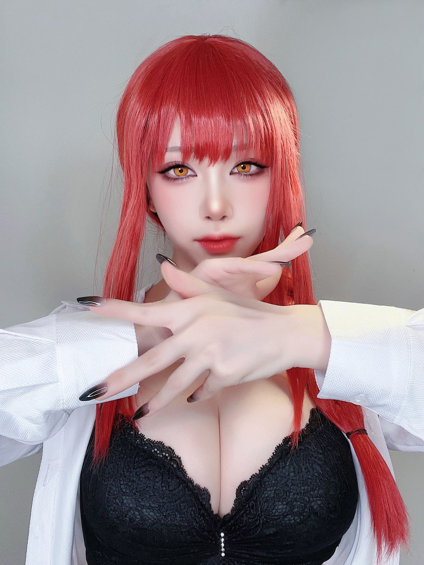 美女动漫博主水淼aqua性感Cosplay写真玛奇玛自拍 (6)