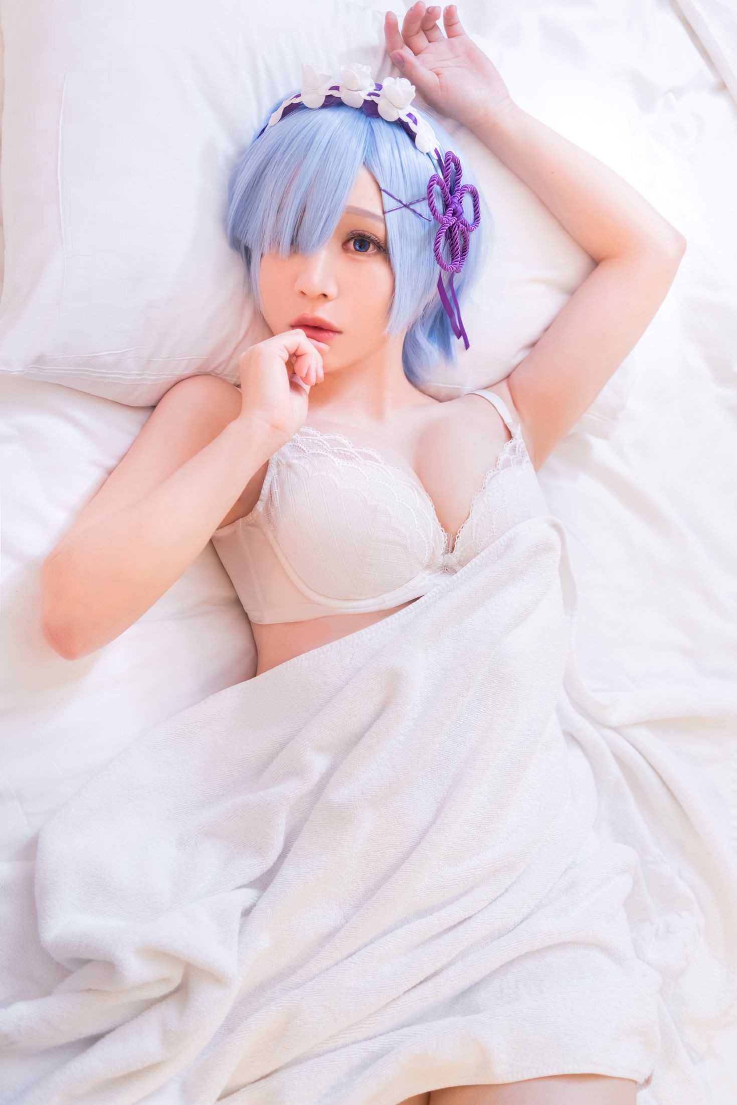 美女动漫博主千寻性感Cosplay写真蕾姆Rem (14)