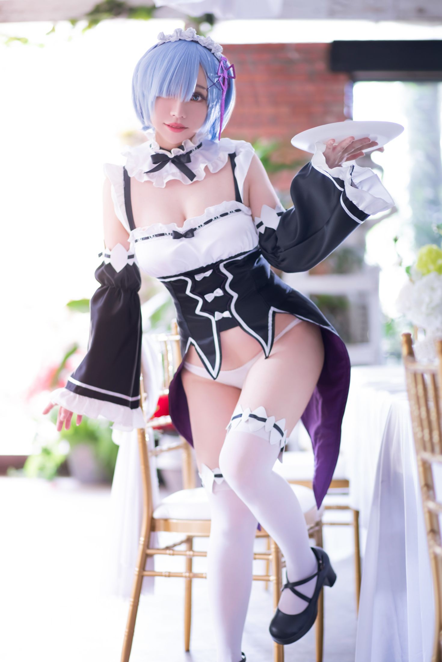 美女动漫博主千寻性感Cosplay写真蕾姆Rem (48)