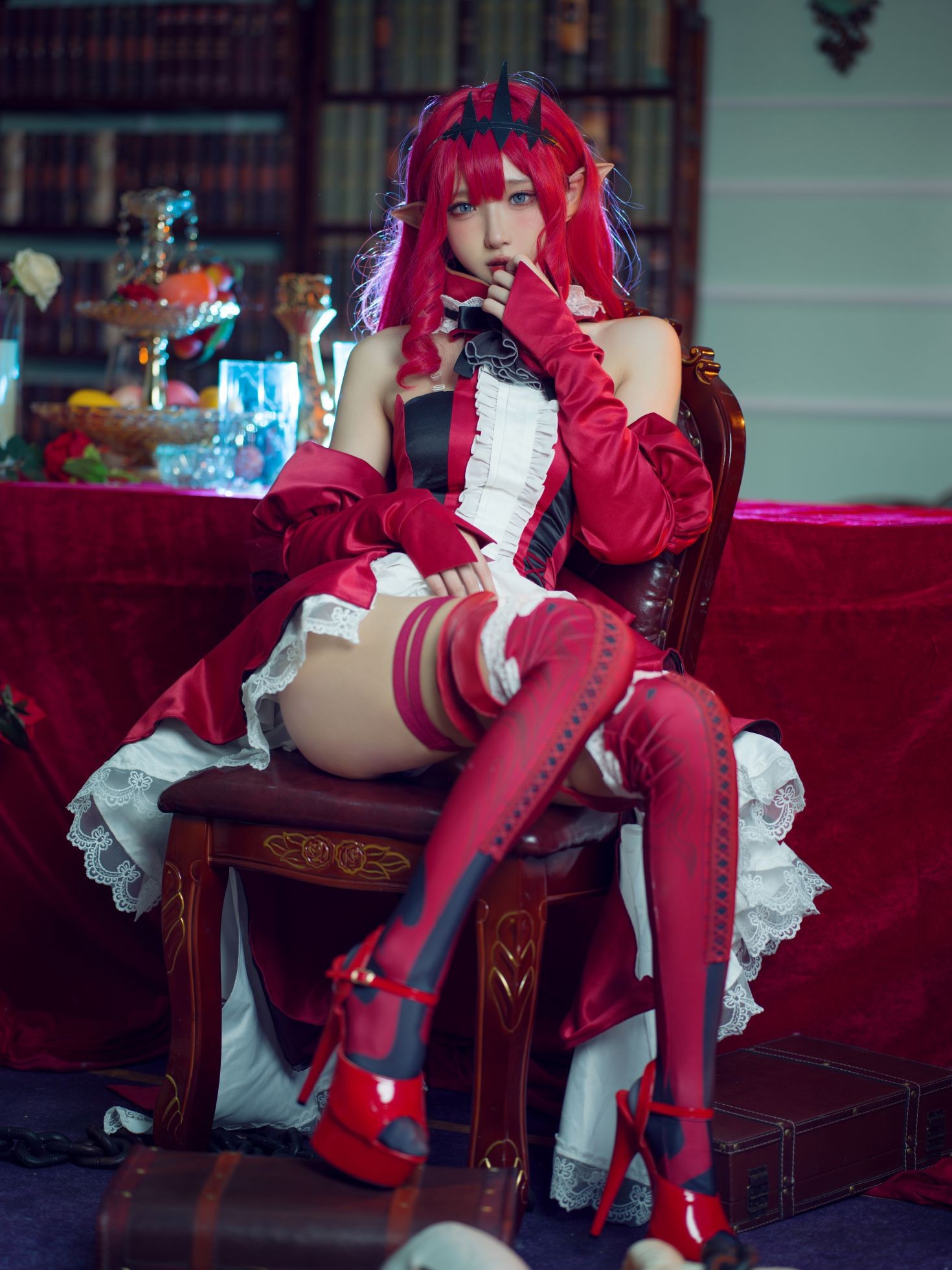 美女动漫博主阿包也是兔娘性感Cosplay写真FATE妖精骑士崔斯坦 (13)