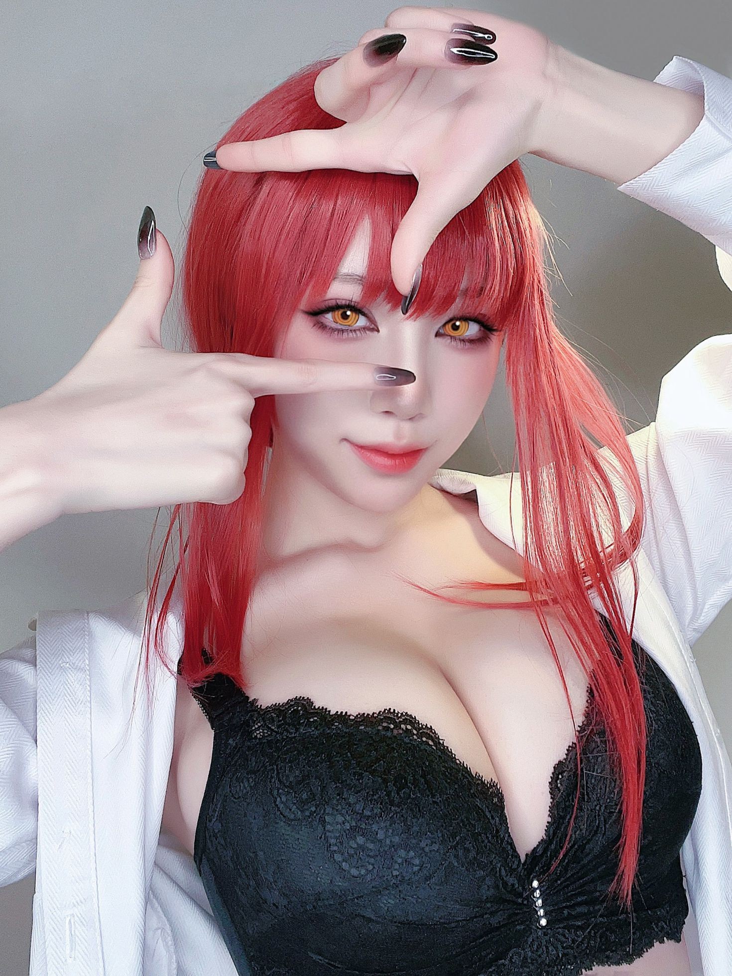 美女动漫博主水淼aqua性感Cosplay写真玛奇玛自拍 (5)