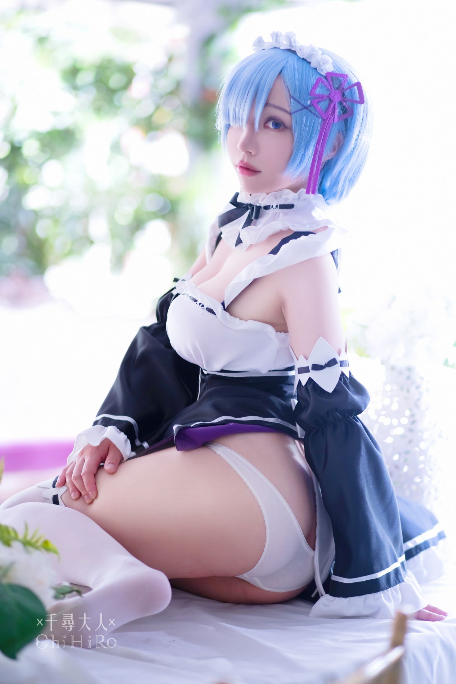 美女动漫博主千寻性感Cosplay写真蕾姆Rem (47)