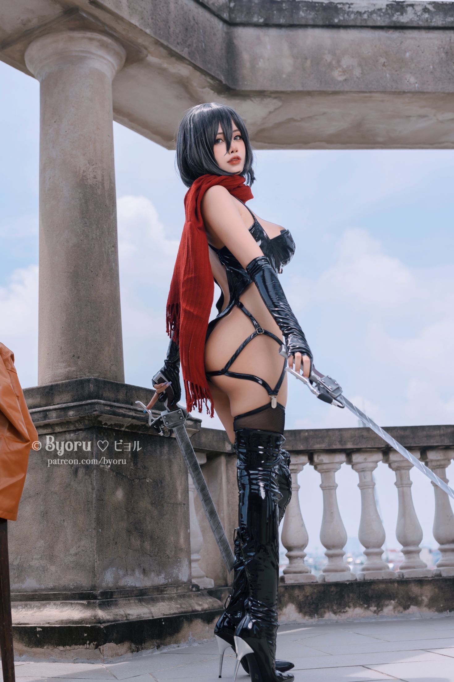 美女动漫博主 Byoru 性感Cosplay写真 Mikasa (6)