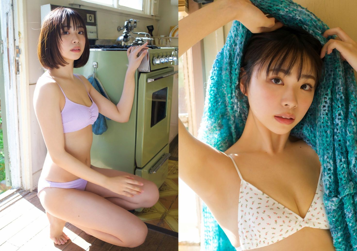 Weekly Young Jump日本美女模特图片写真2023 No.03 蓬莱舞 もも 石井優希 麻生果恩 (23)