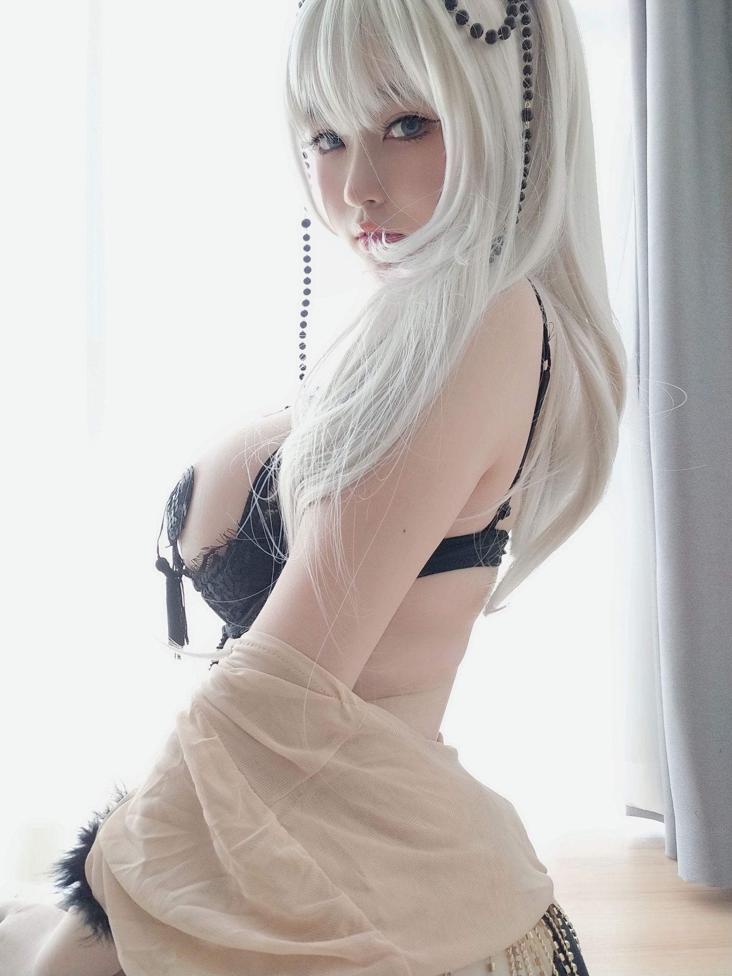 美女动漫博主女主K性感Cosplay写真黑双子 (36)