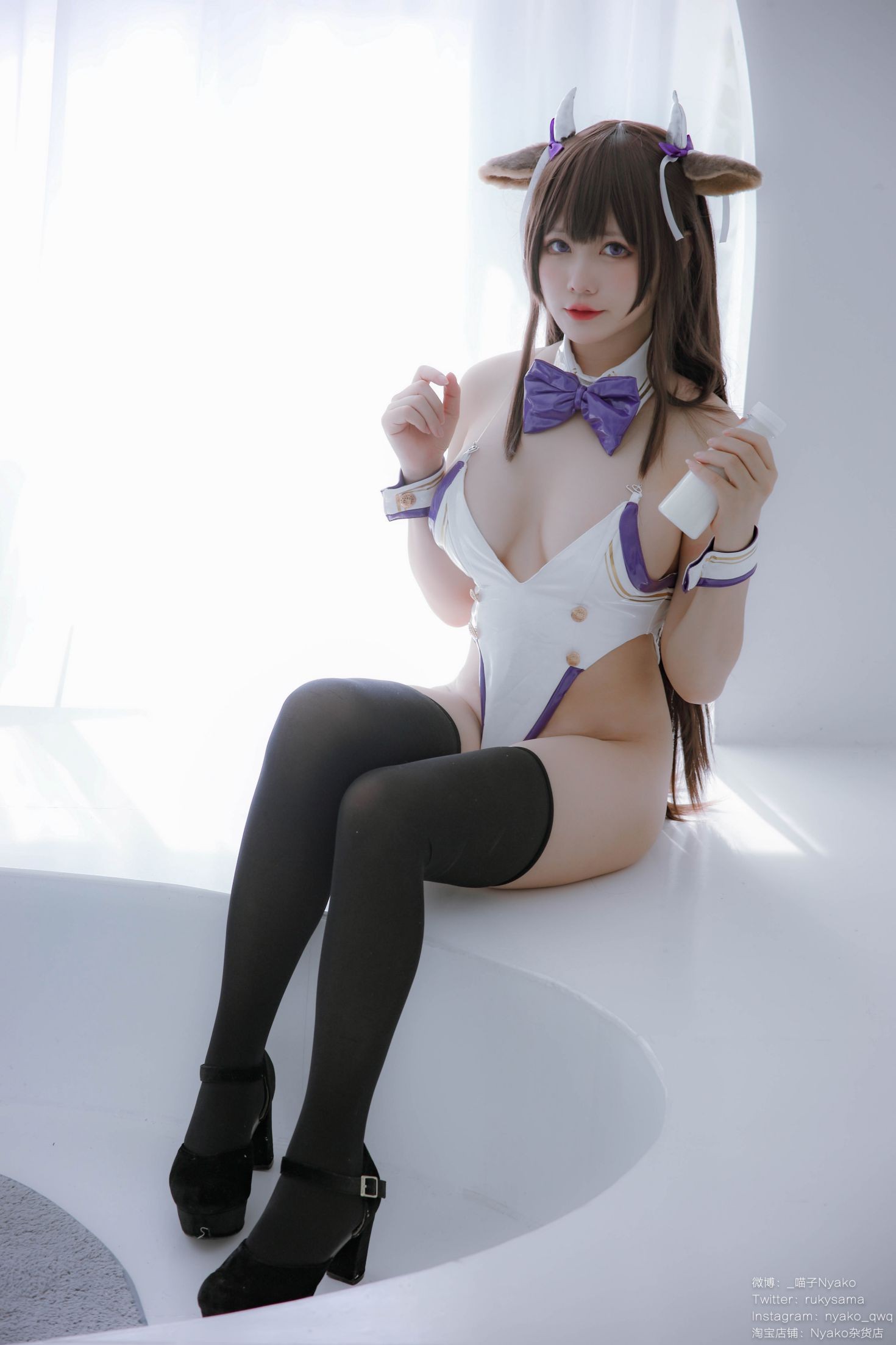 美女动漫博主Nyako喵子性感Cosplay写真樫野本 牛牛赌场女郎 (2)