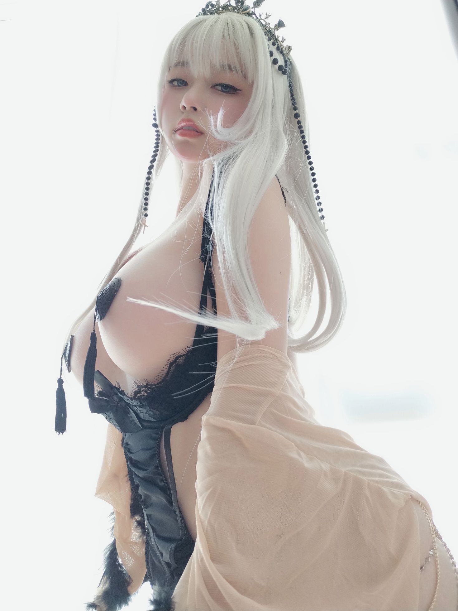 美女动漫博主女主K性感Cosplay写真黑双子 (4)