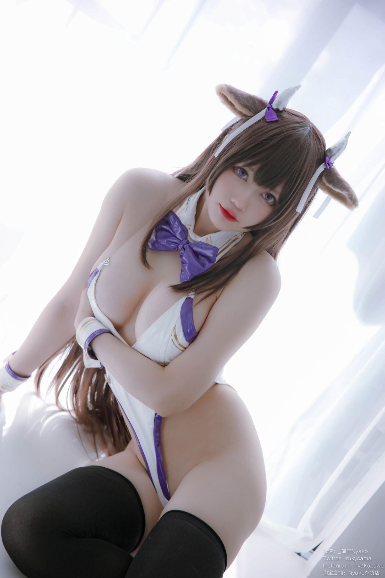 美女动漫博主Nyako喵子性感Cosplay写真樫野本 牛牛赌场女郎 (7)