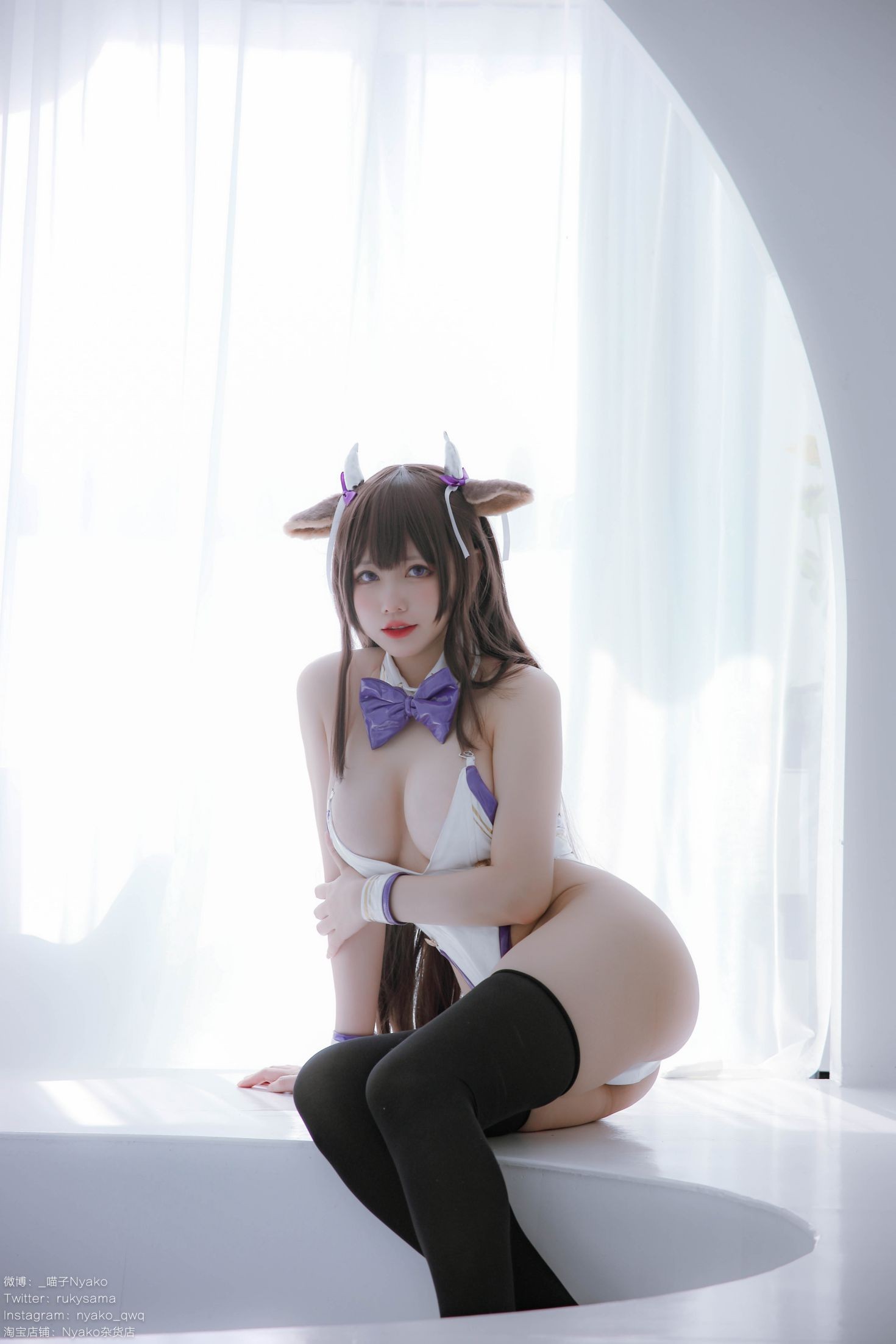 美女动漫博主Nyako喵子性感Cosplay写真樫野本 牛牛赌场女郎 (4)