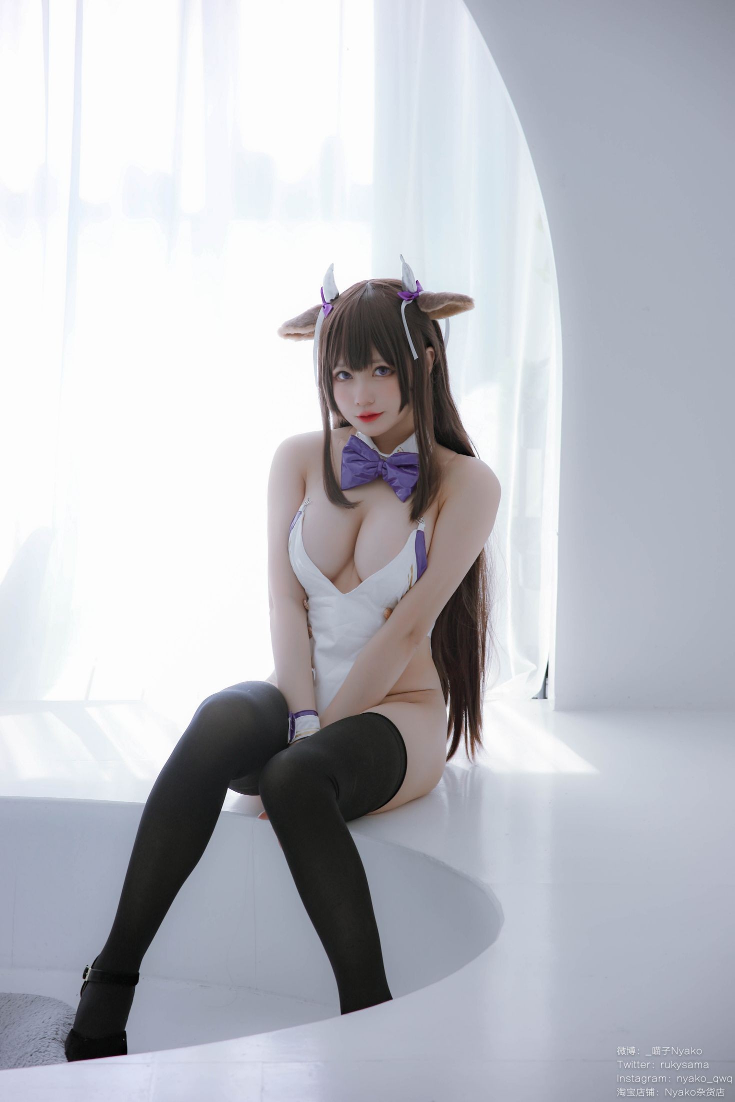 美女动漫博主Nyako喵子性感Cosplay写真樫野本 牛牛赌场女郎 (5)