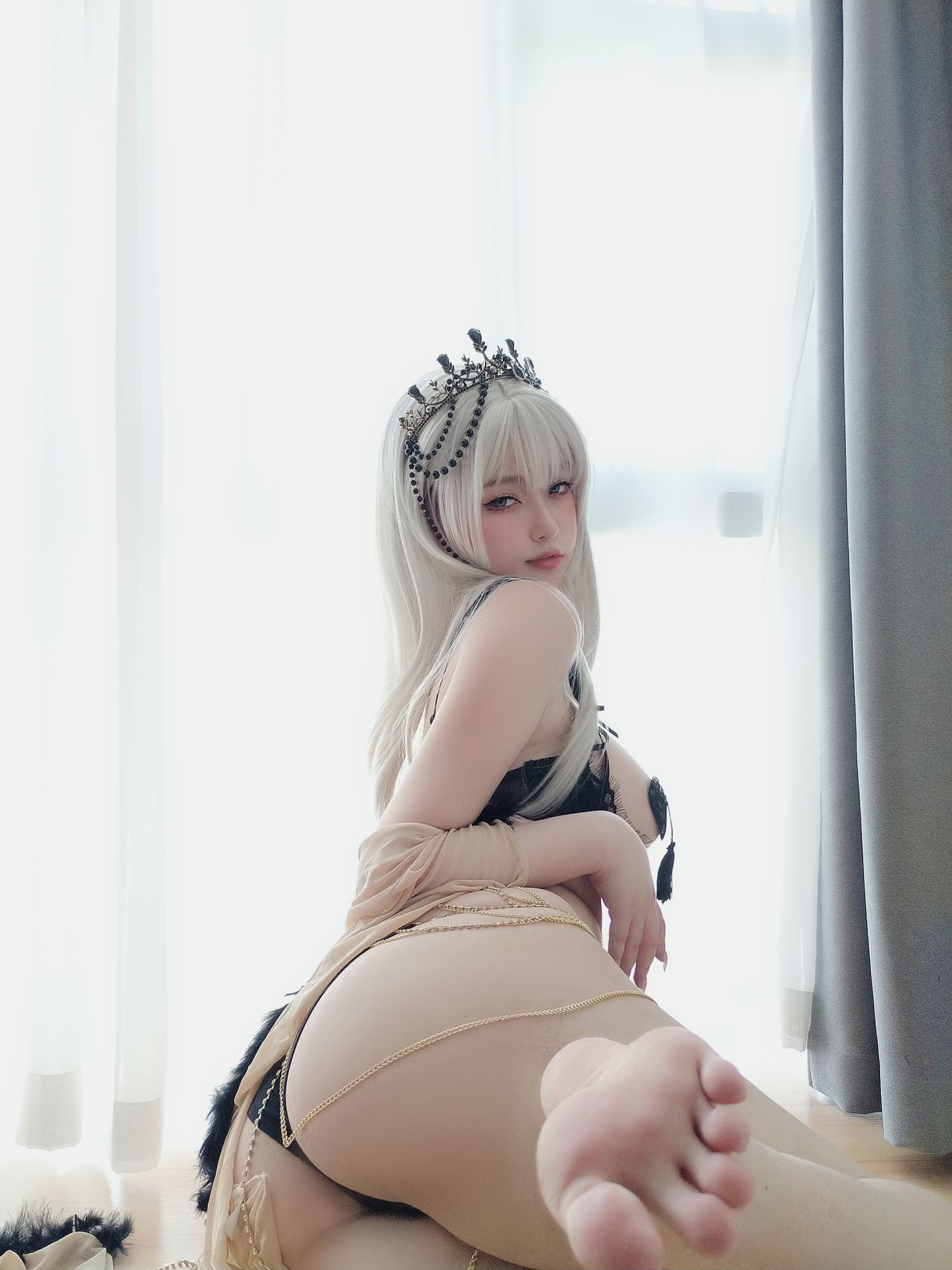 美女动漫博主女主K性感Cosplay写真黑双子 (30)