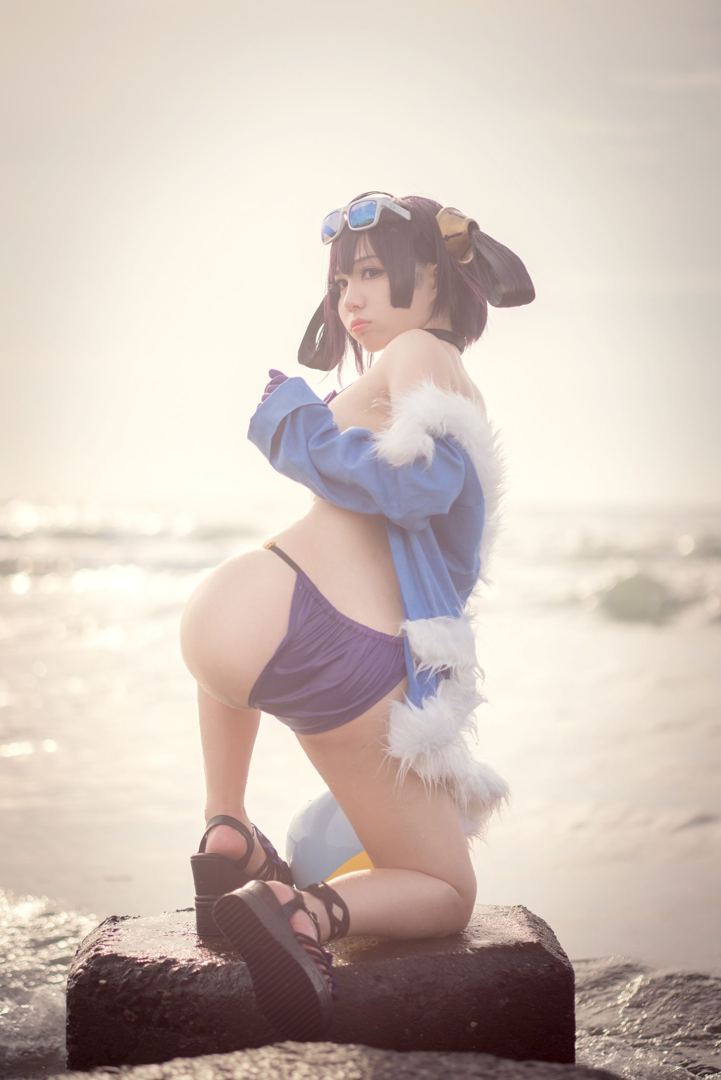 美女动漫博主千寻性感Cosplay写真宁海泳装 (13)