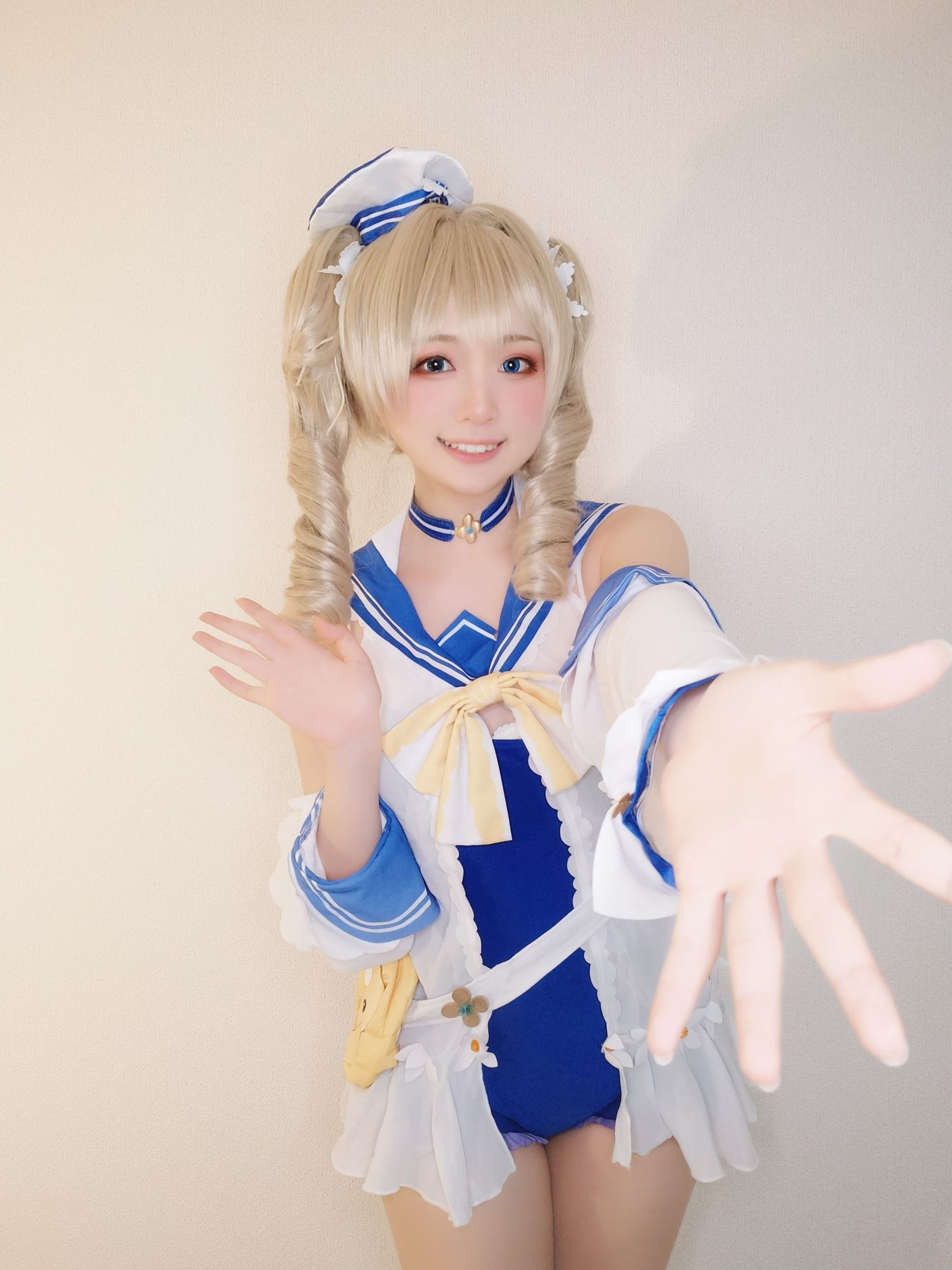 美女动漫博主Yuki亭性感Cosplay写真原神 バーバラちゃん水着 (6)