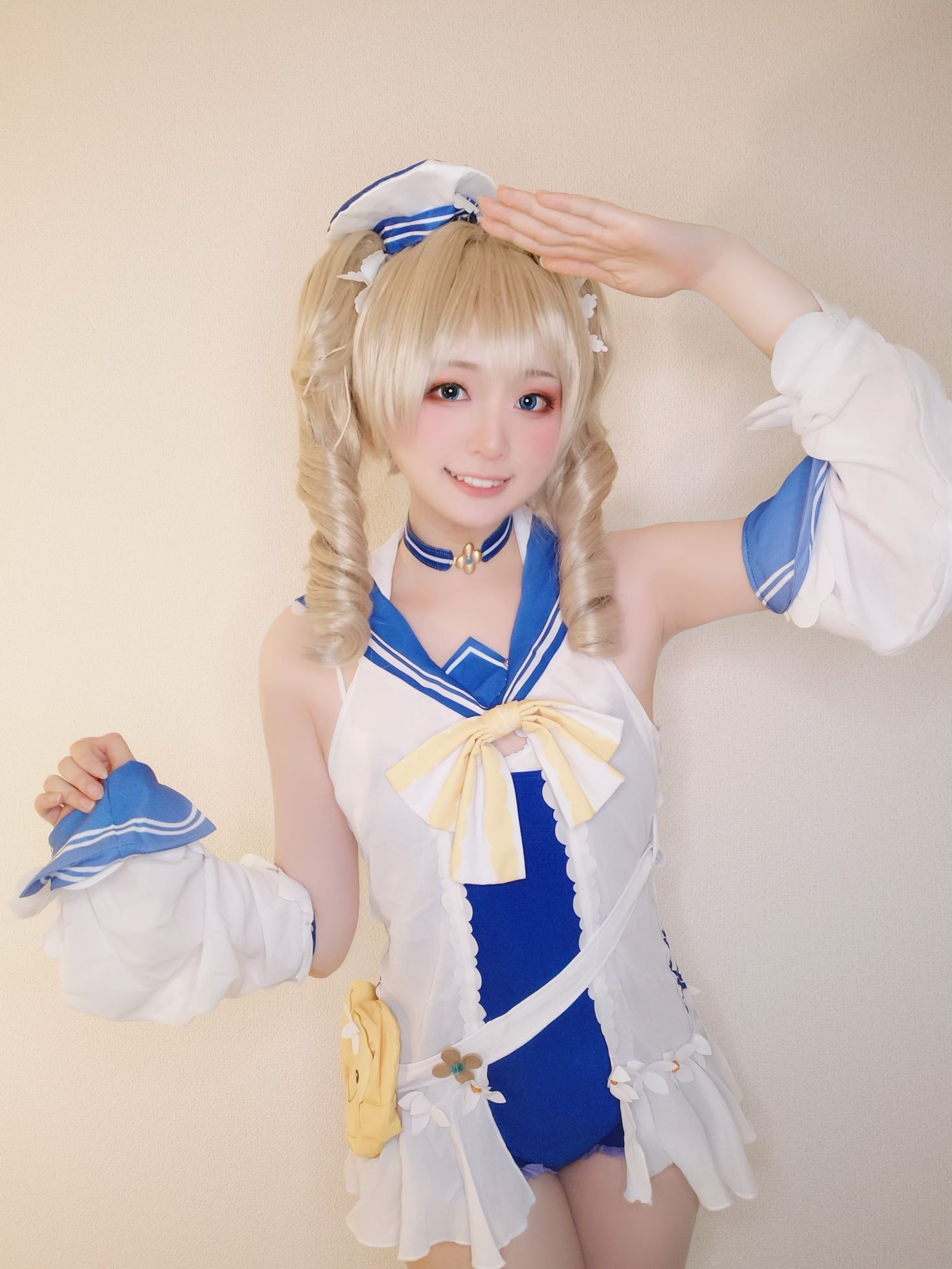 美女动漫博主Yuki亭性感Cosplay写真原神 バーバラちゃん水着 (5)