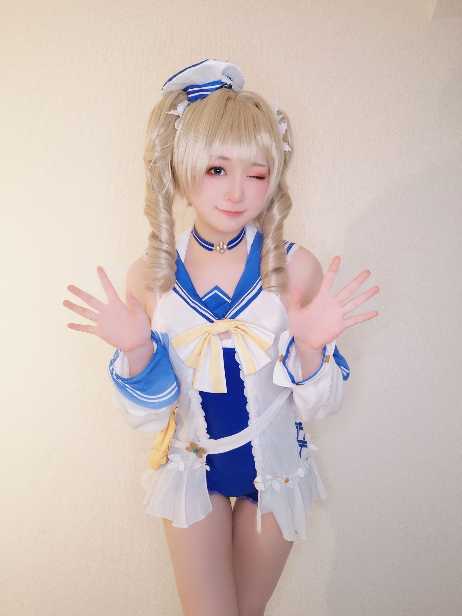 美女动漫博主Yuki亭性感Cosplay写真原神 バーバラちゃん水着 (7)