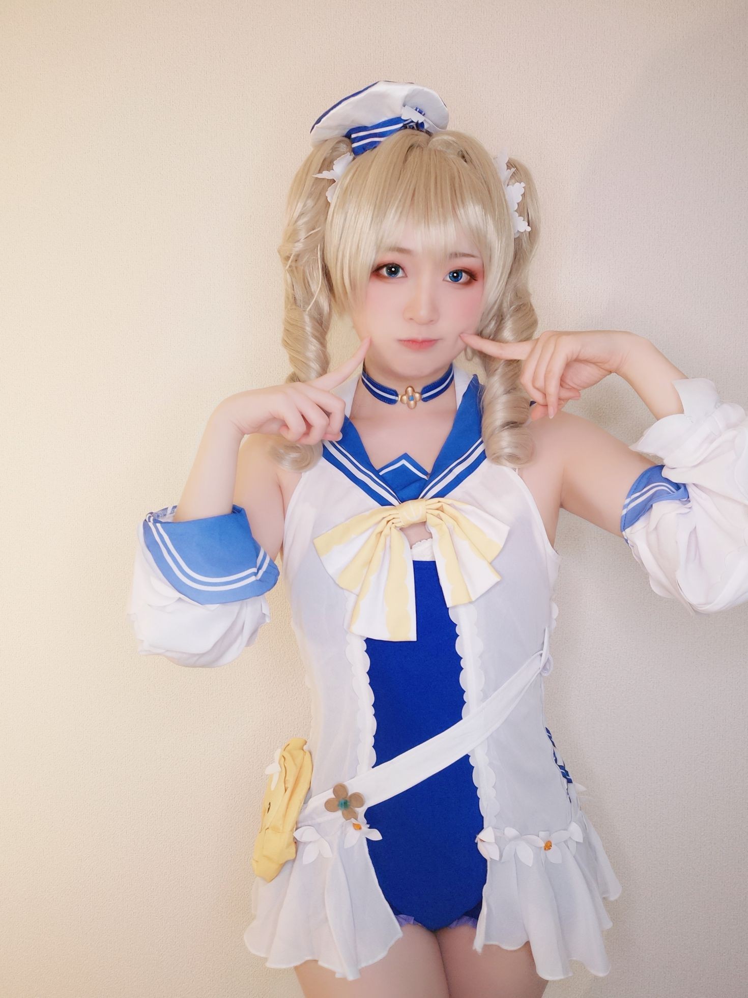 美女动漫博主Yuki亭性感Cosplay写真原神 バーバラちゃん水着 (3)