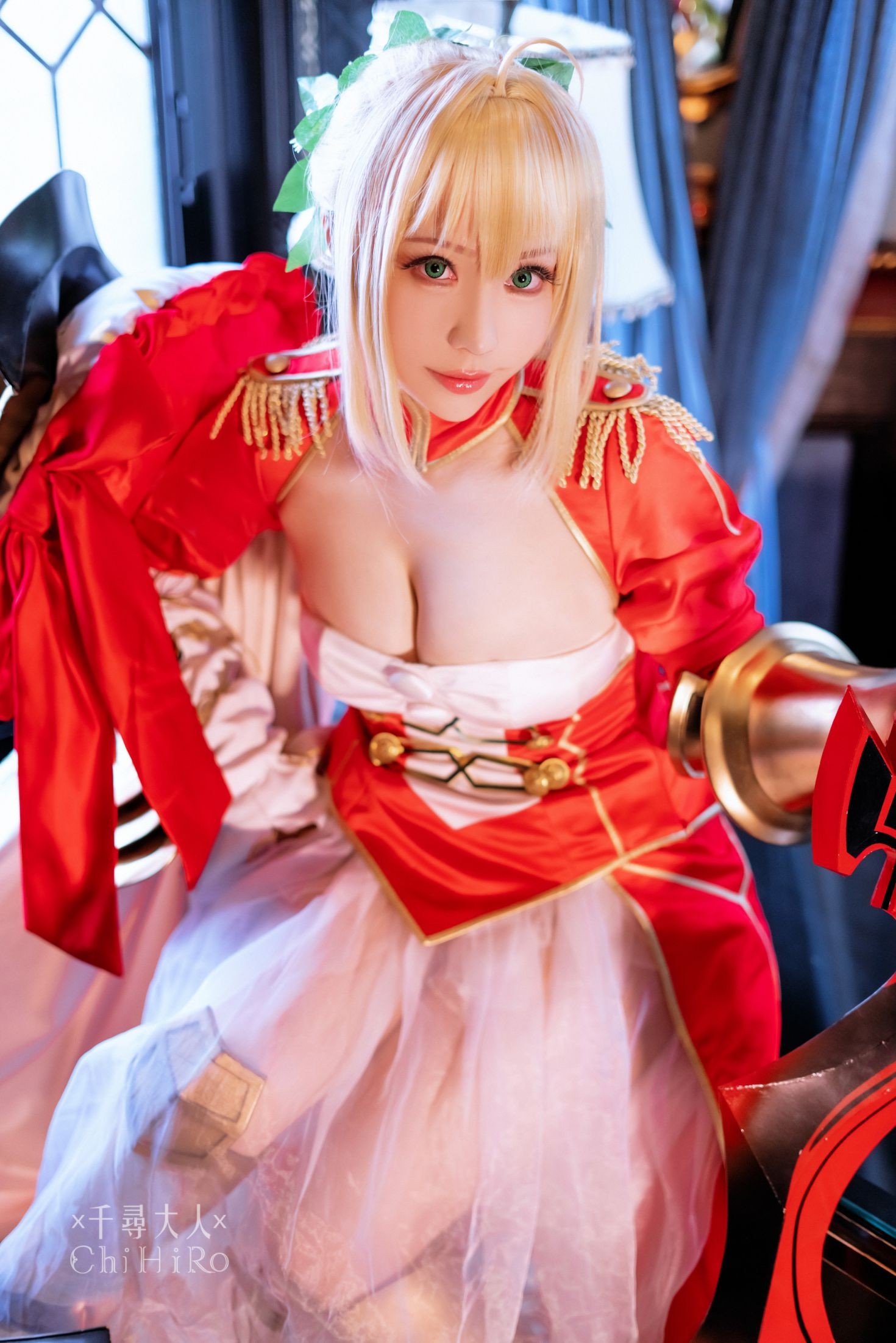 美女动漫博主千寻性感Cosplay写真尼禄 (17)