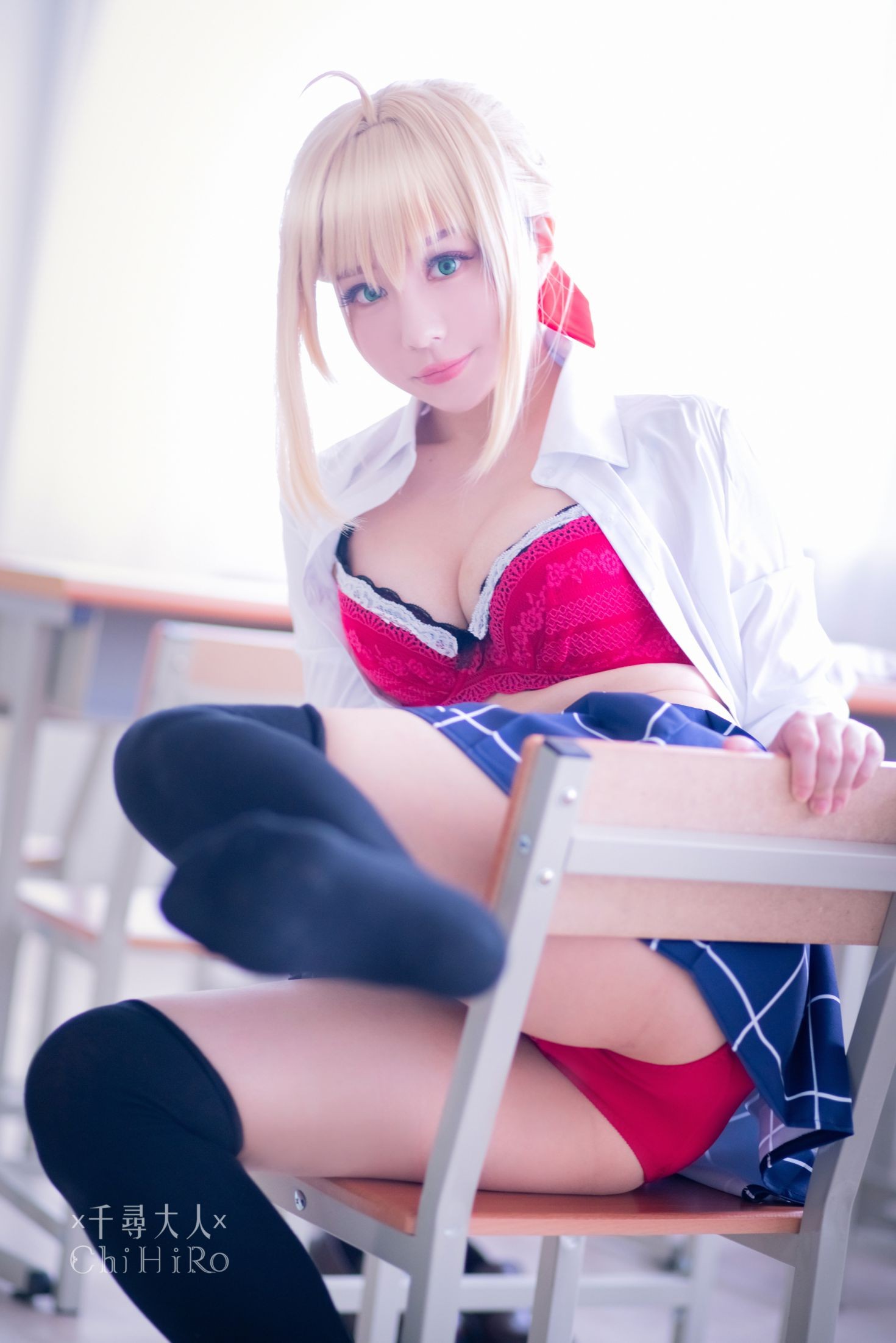 美女动漫博主千寻性感Cosplay写真尼禄 (82)