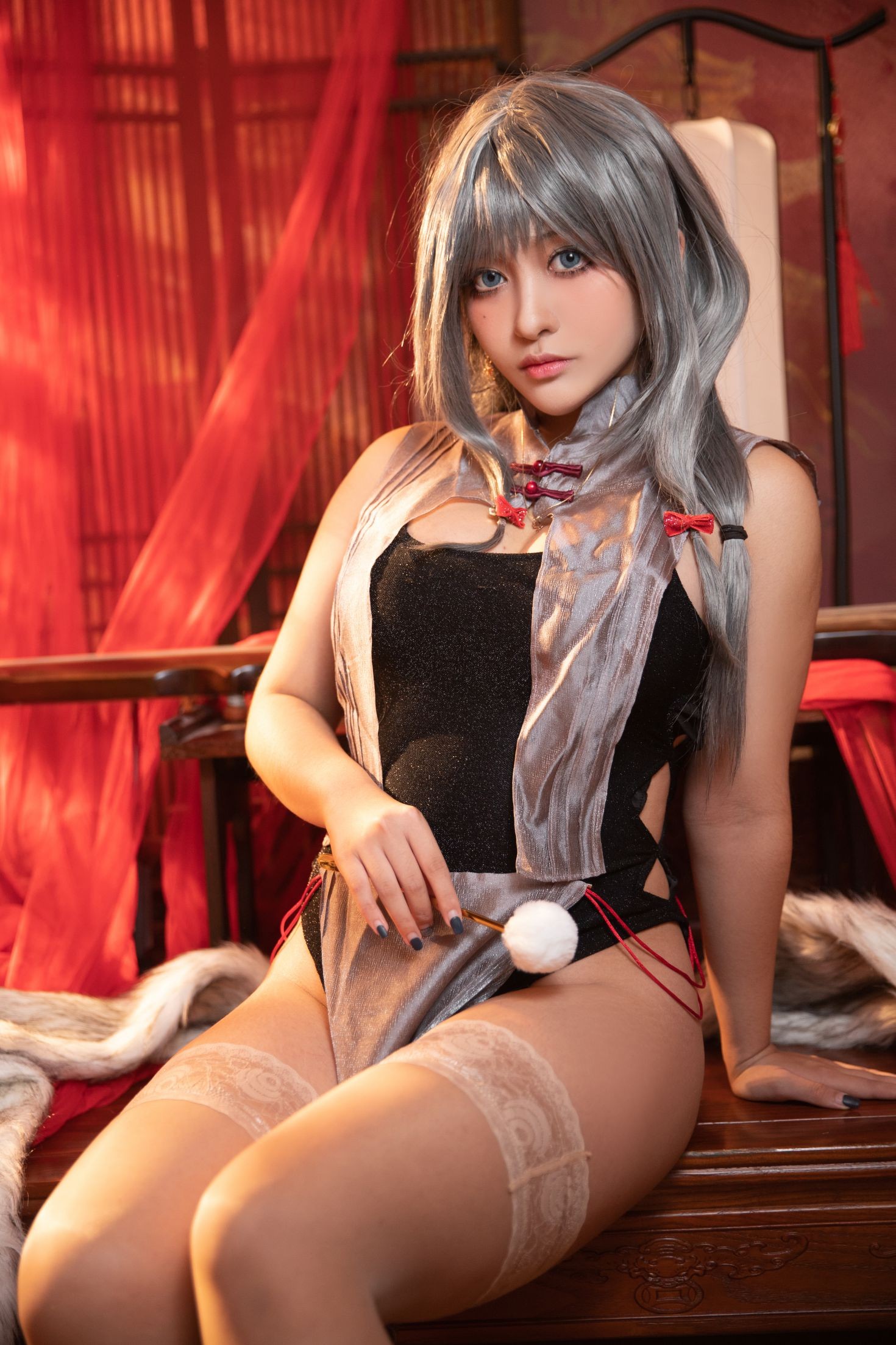 美女动漫博主洛璃LoLiSAMA性感Cosplay写真10月舰长 碧蓝航线 卡律布狄斯 (25)