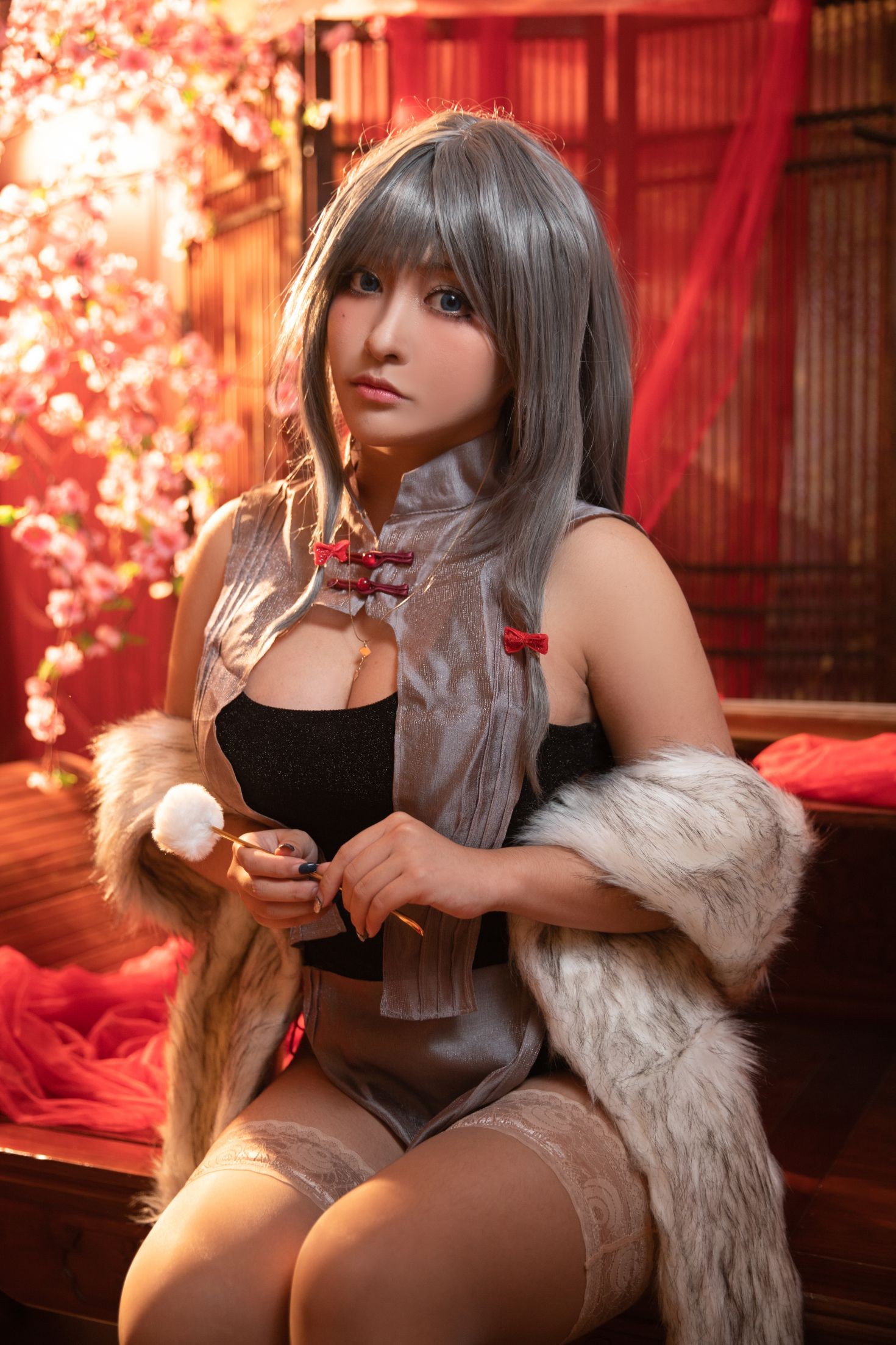 美女动漫博主洛璃LoLiSAMA性感Cosplay写真10月舰长 碧蓝航线 卡律布狄斯 (4)