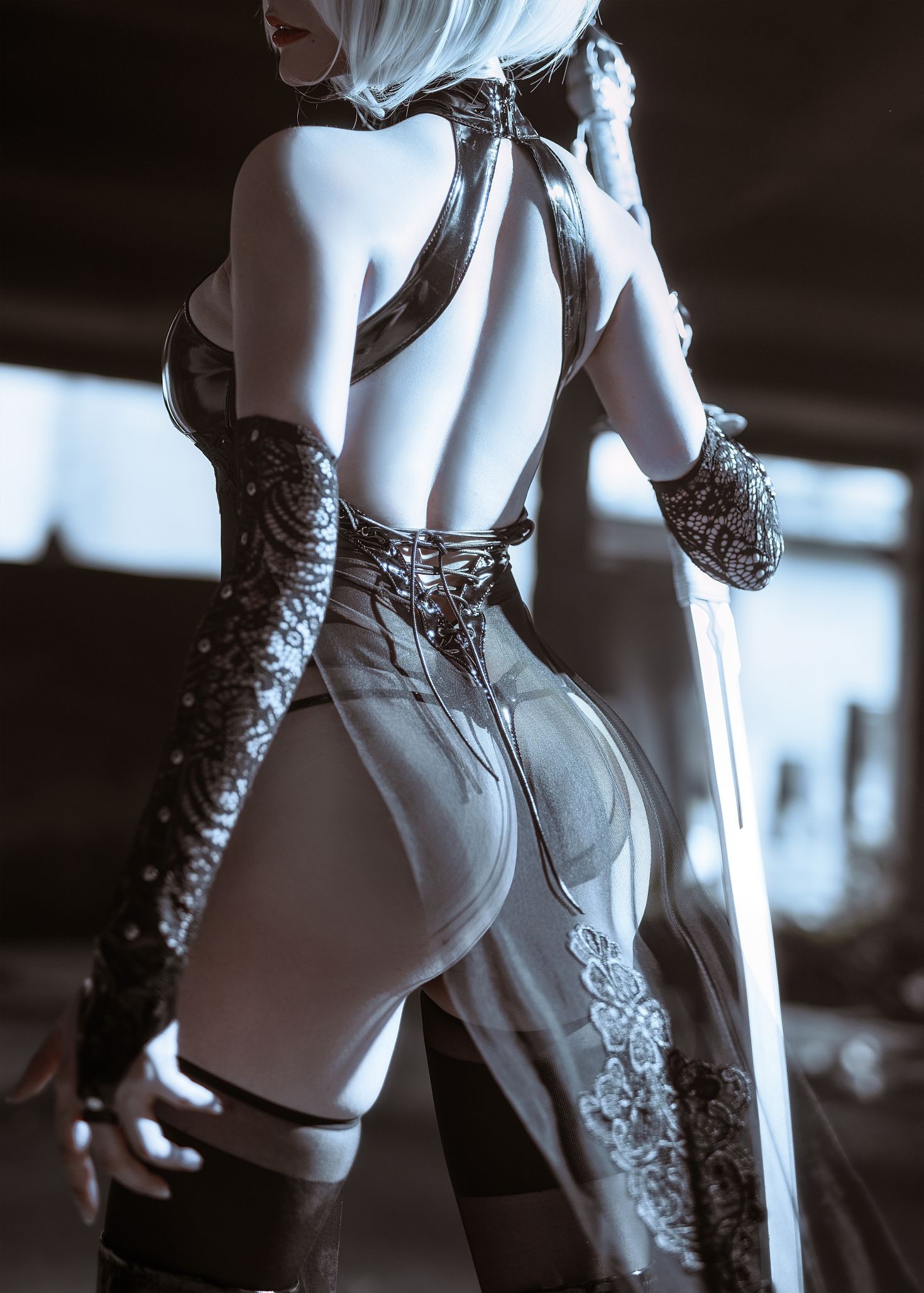 美女动漫博主夏小秋秋秋性感Cosplay写真 2B Nier Automata (8)