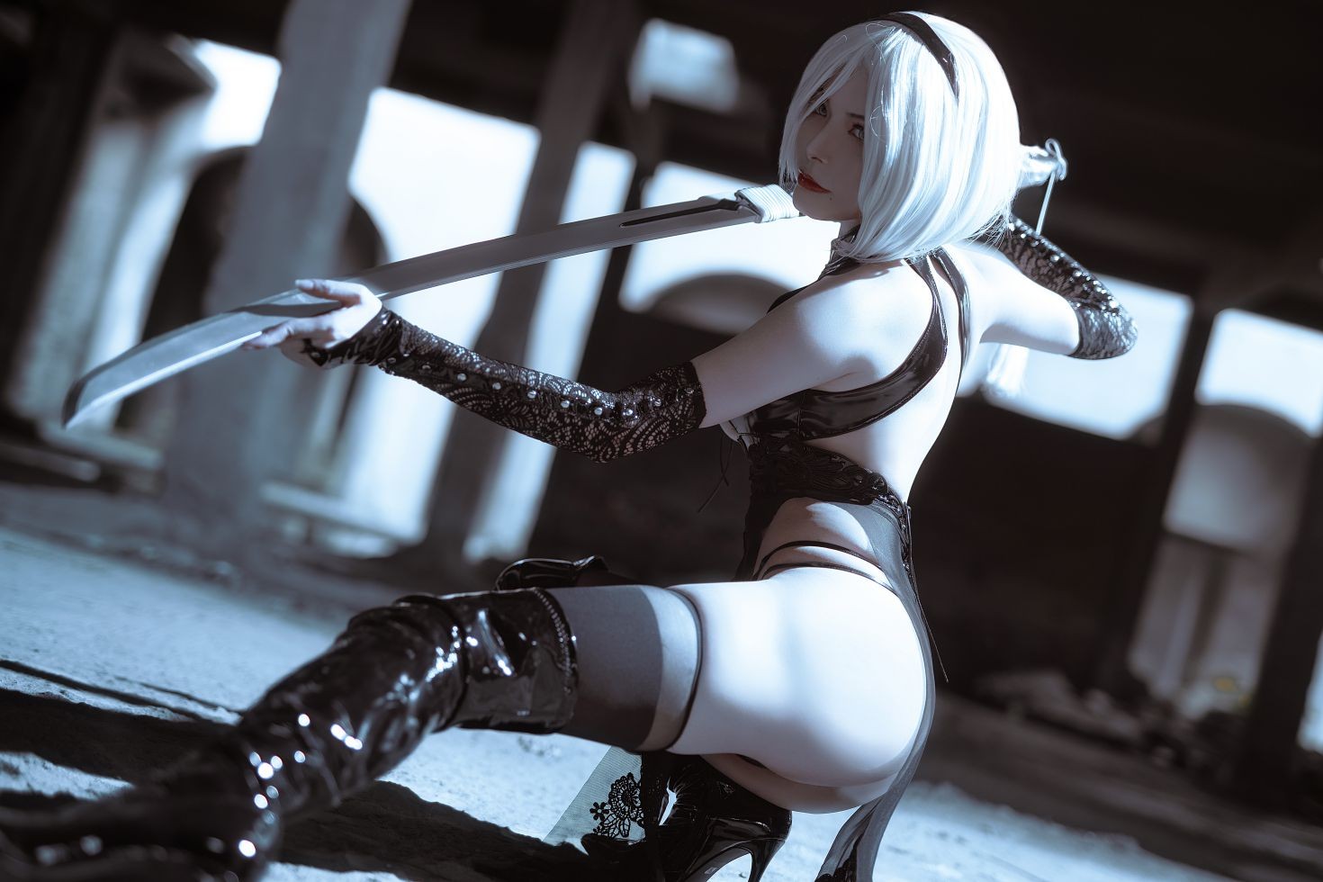 美女动漫博主夏小秋秋秋性感Cosplay写真 2B Nier Automata (6)