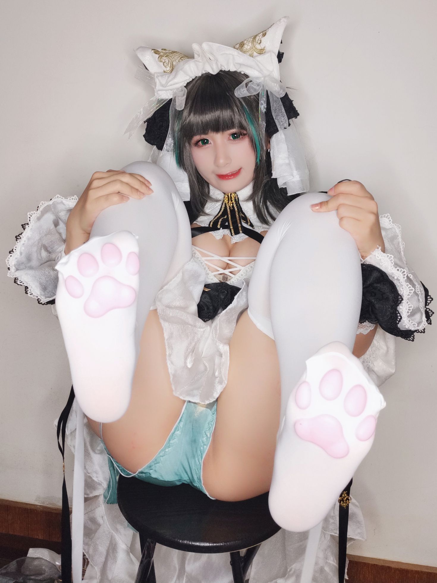 美女动漫博主柘烟Zuken性感Cosplay写真柴郡 (23)