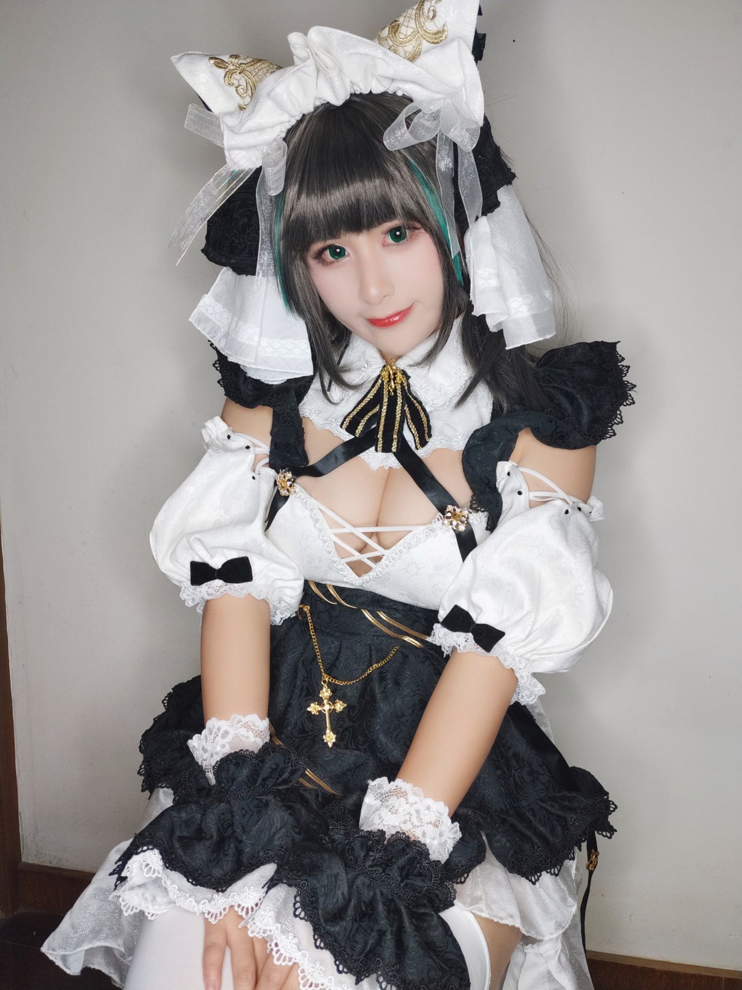 美女动漫博主柘烟Zuken性感Cosplay写真柴郡 (2)