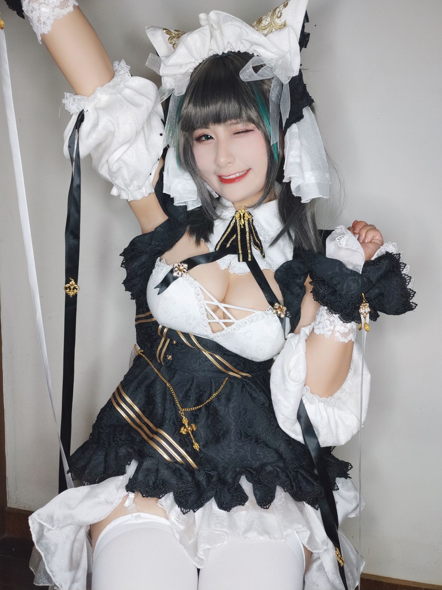 美女动漫博主柘烟Zuken性感Cosplay写真柴郡 (4)