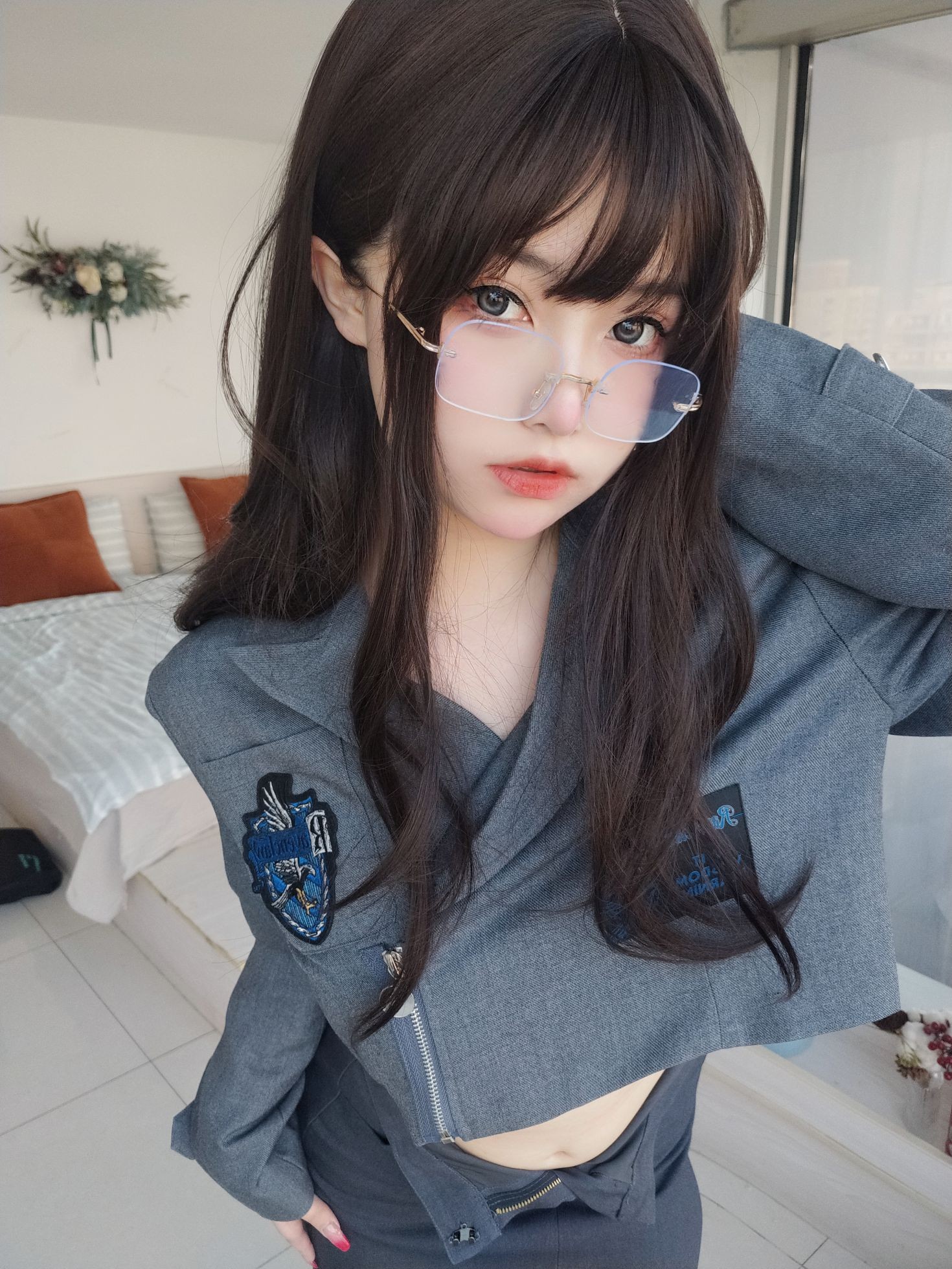 美女动漫博主女主K性感Cosplay写真沉默的学姐 (9)