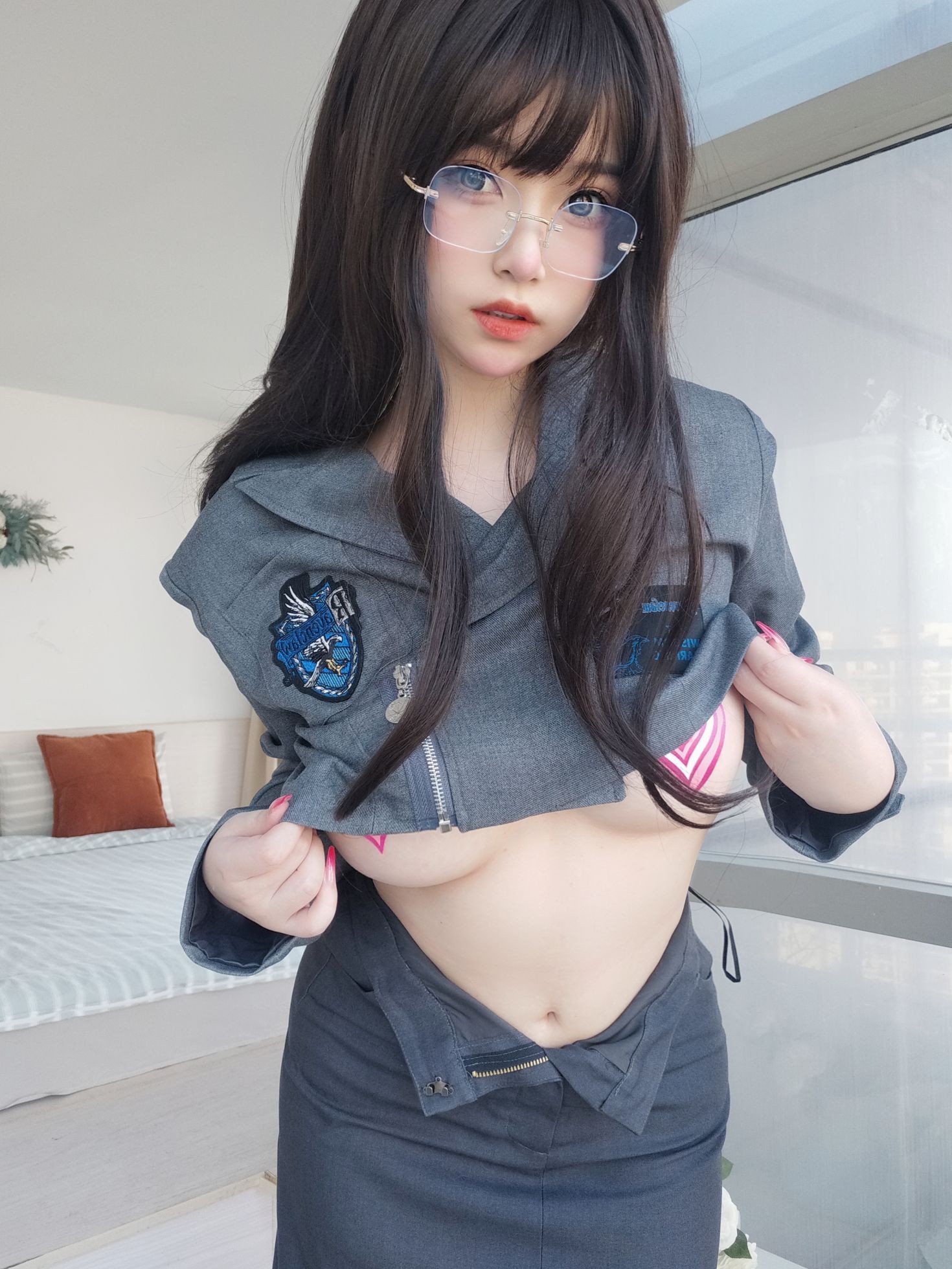 美女动漫博主女主K性感Cosplay写真沉默的学姐 (5)