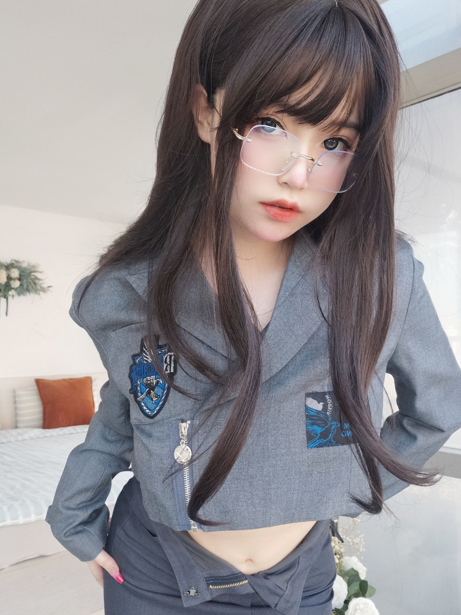 美女动漫博主女主K性感Cosplay写真沉默的学姐 (3)