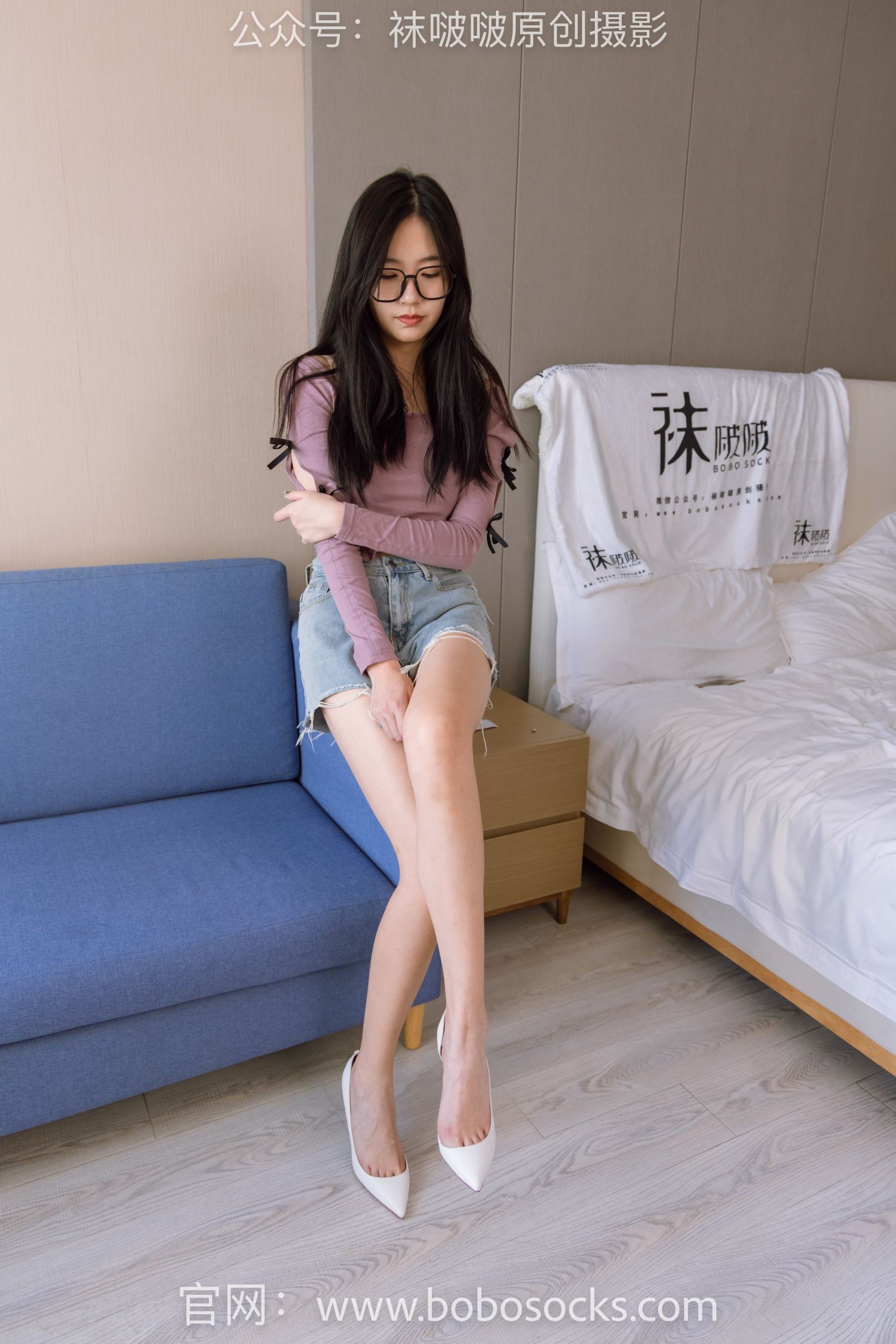 BoBoSocks袜啵啵美少女丝袜美脚写真第No.162期小甜豆高跟鞋肉丝裸足 (36)