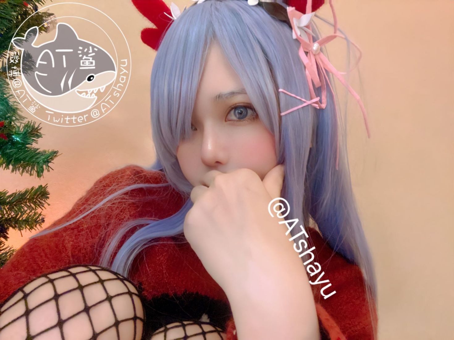 美女动漫博主AT鲨性感Cosplay写真圣诞麋鹿 (2)