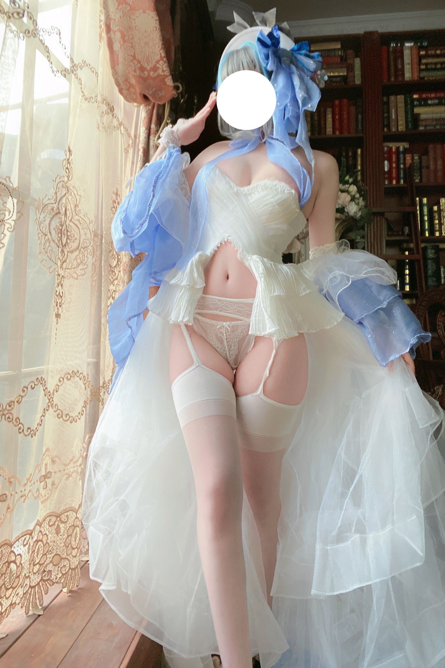 美女动漫博主起司块wii性感Cosplay写真柴郡礼服 (64)