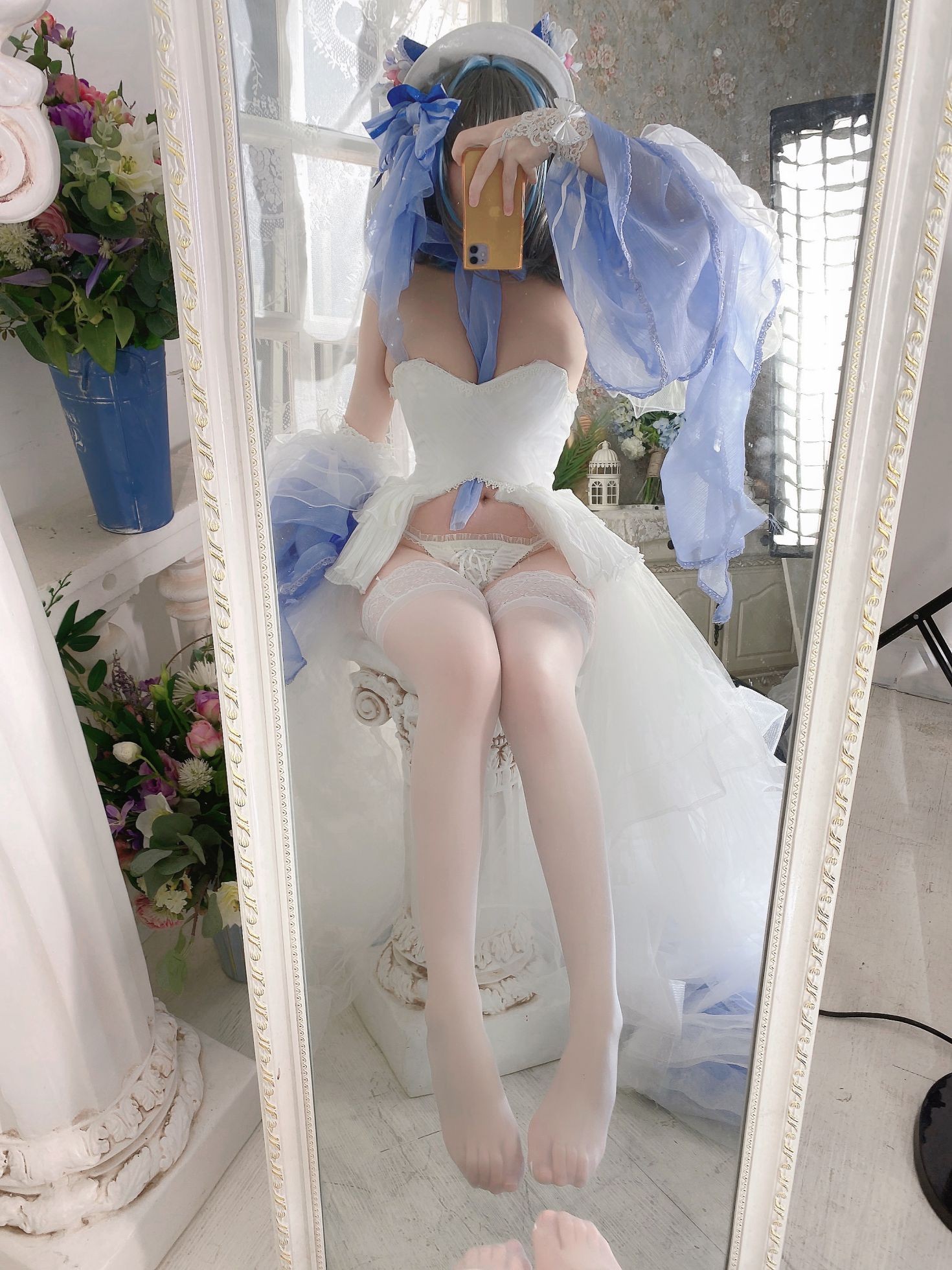 美女动漫博主起司块wii性感Cosplay写真柴郡礼服 (47)