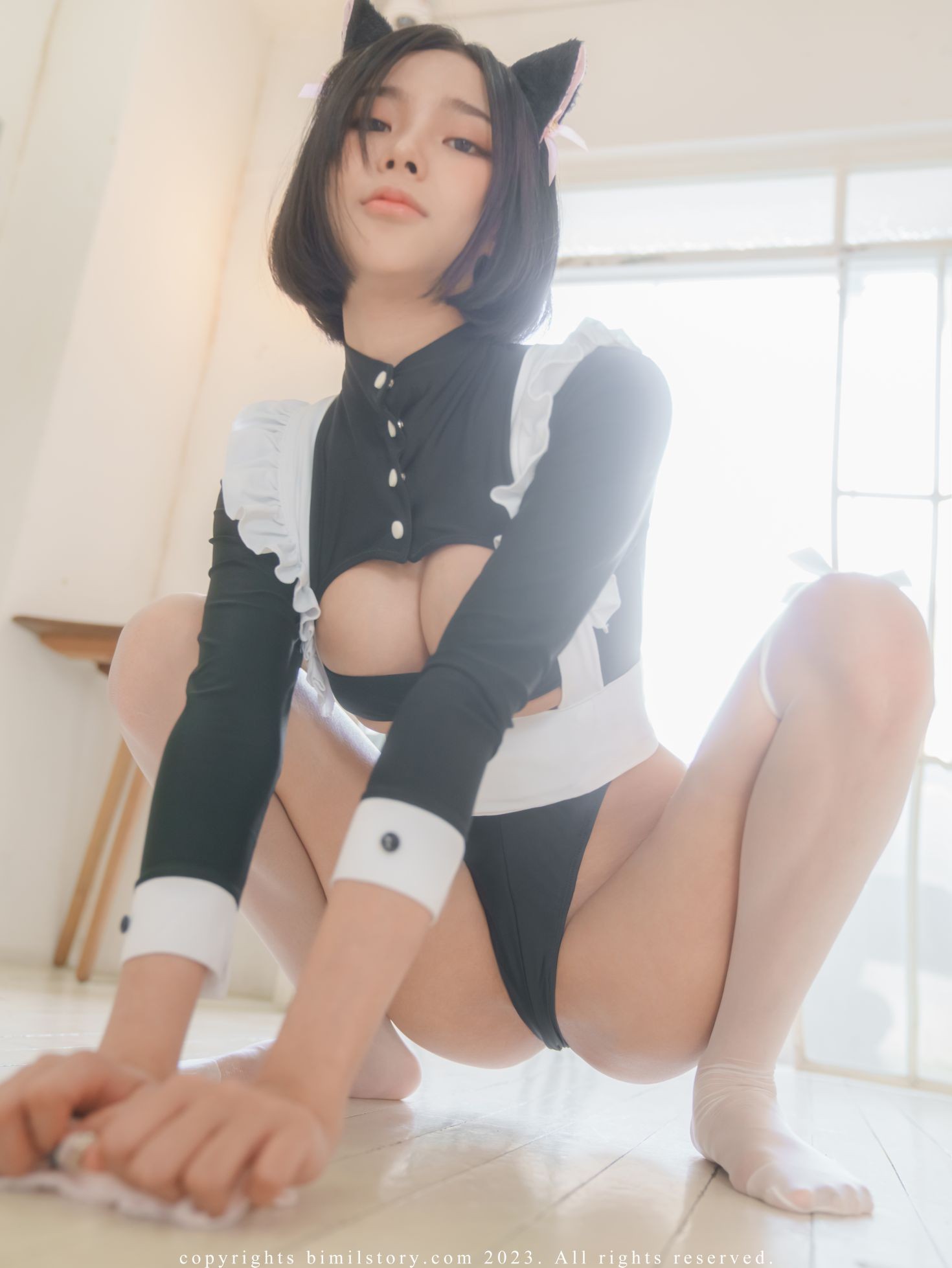 Bimilstory 韩国美少女模特性感写真 Vol.25 Black cat Mina (61)