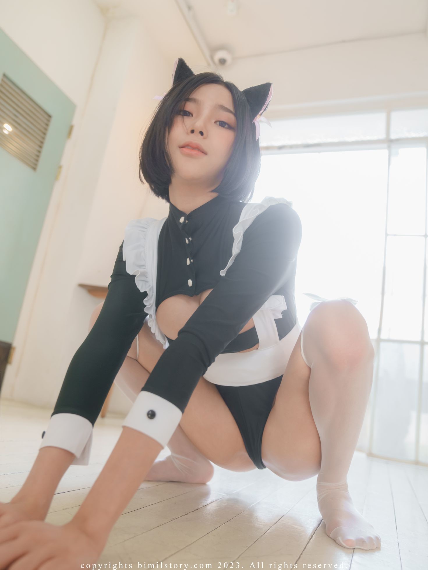 Bimilstory 韩国美少女模特性感写真 Vol.25 Black cat Mina (63)