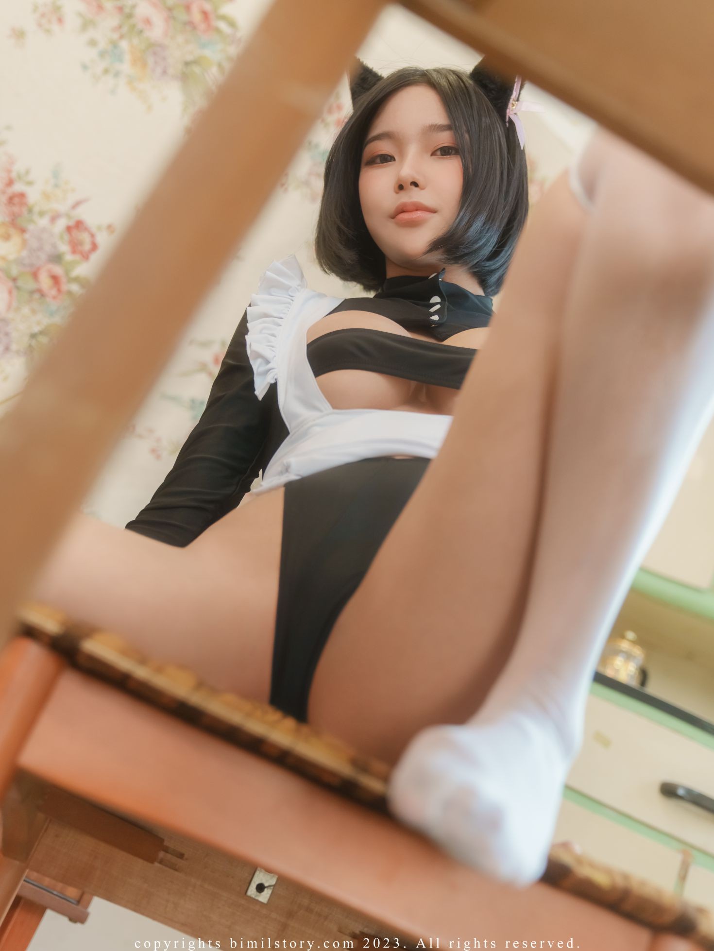 Bimilstory 韩国美少女模特性感写真 Vol.25 Black cat Mina (83)