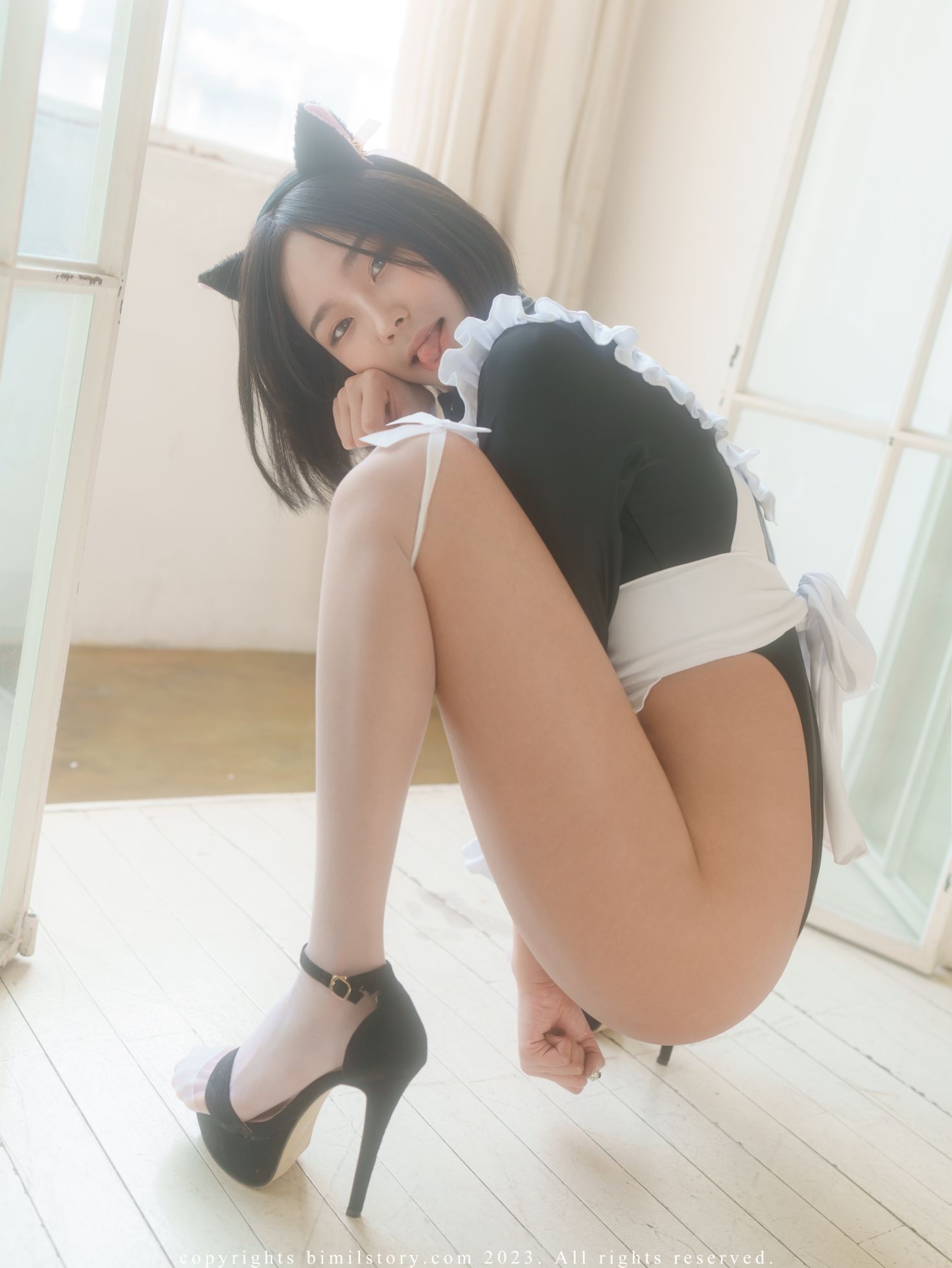 Bimilstory 韩国美少女模特性感写真 Vol.25 Black cat Mina (17)