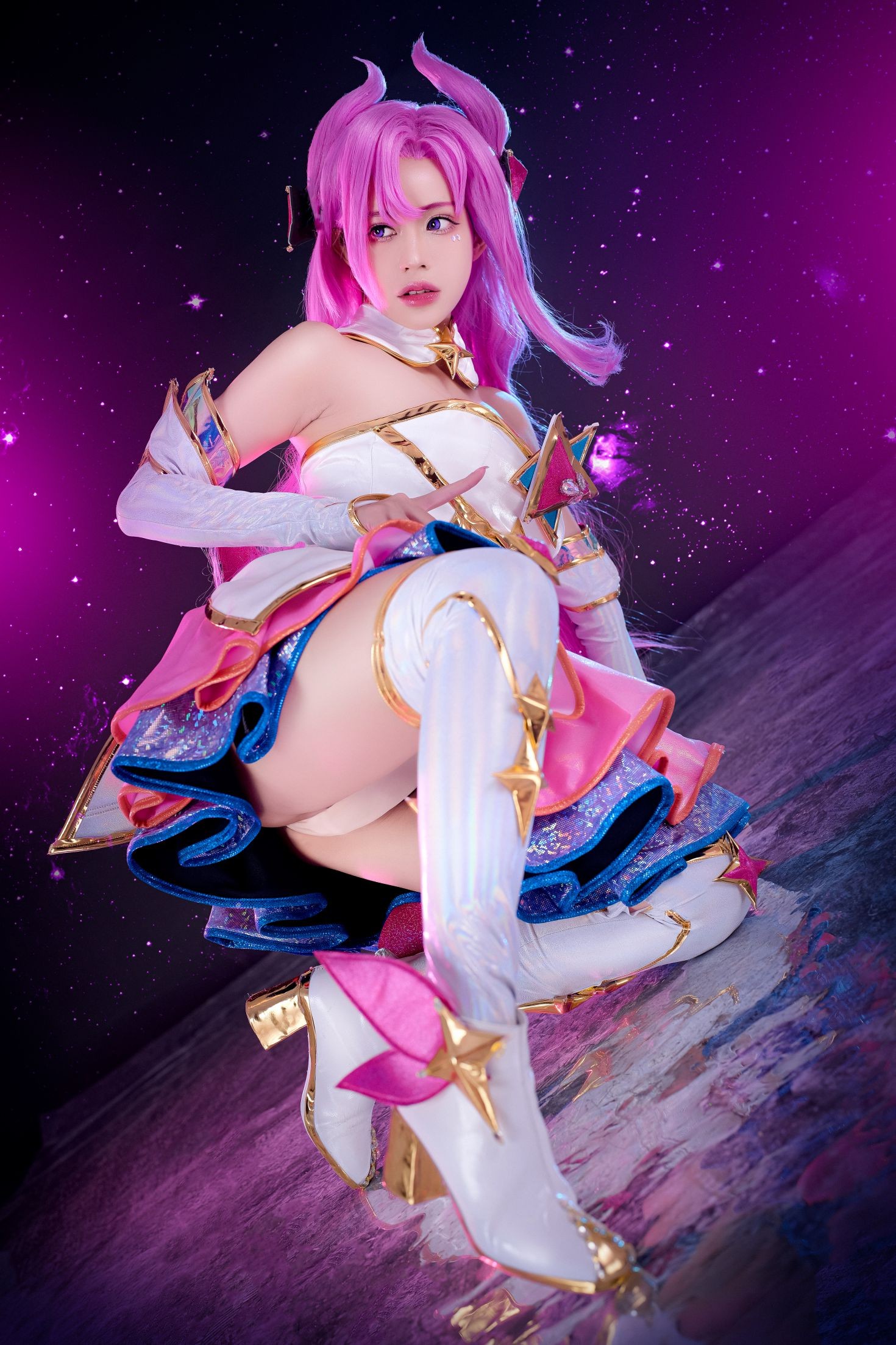 美女动漫博主 PingPing 性感Cosplay写真 Star Guardian Kai'Sa (5)