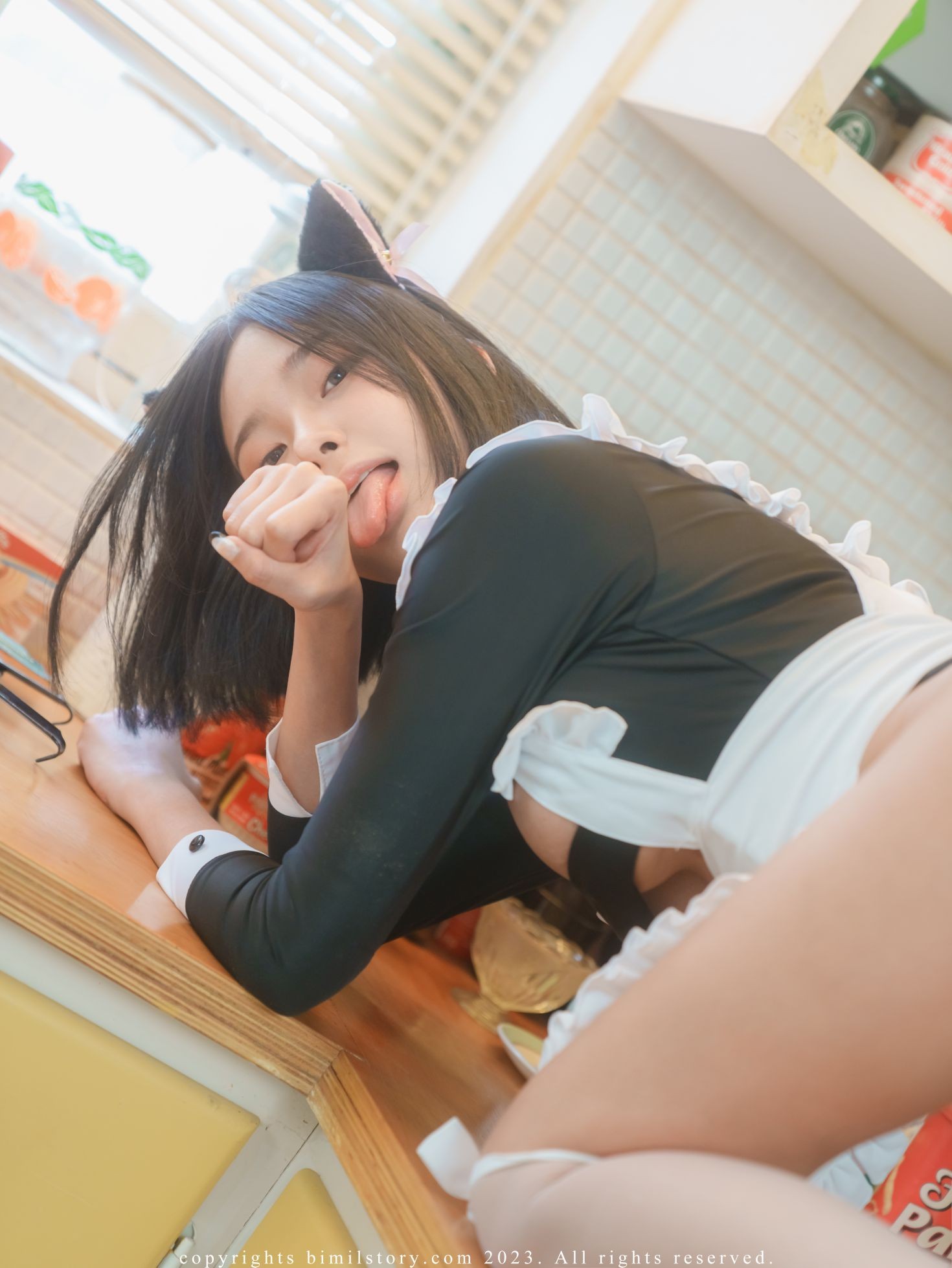 Bimilstory 韩国美少女模特性感写真 Vol.25 Black cat Mina (39)